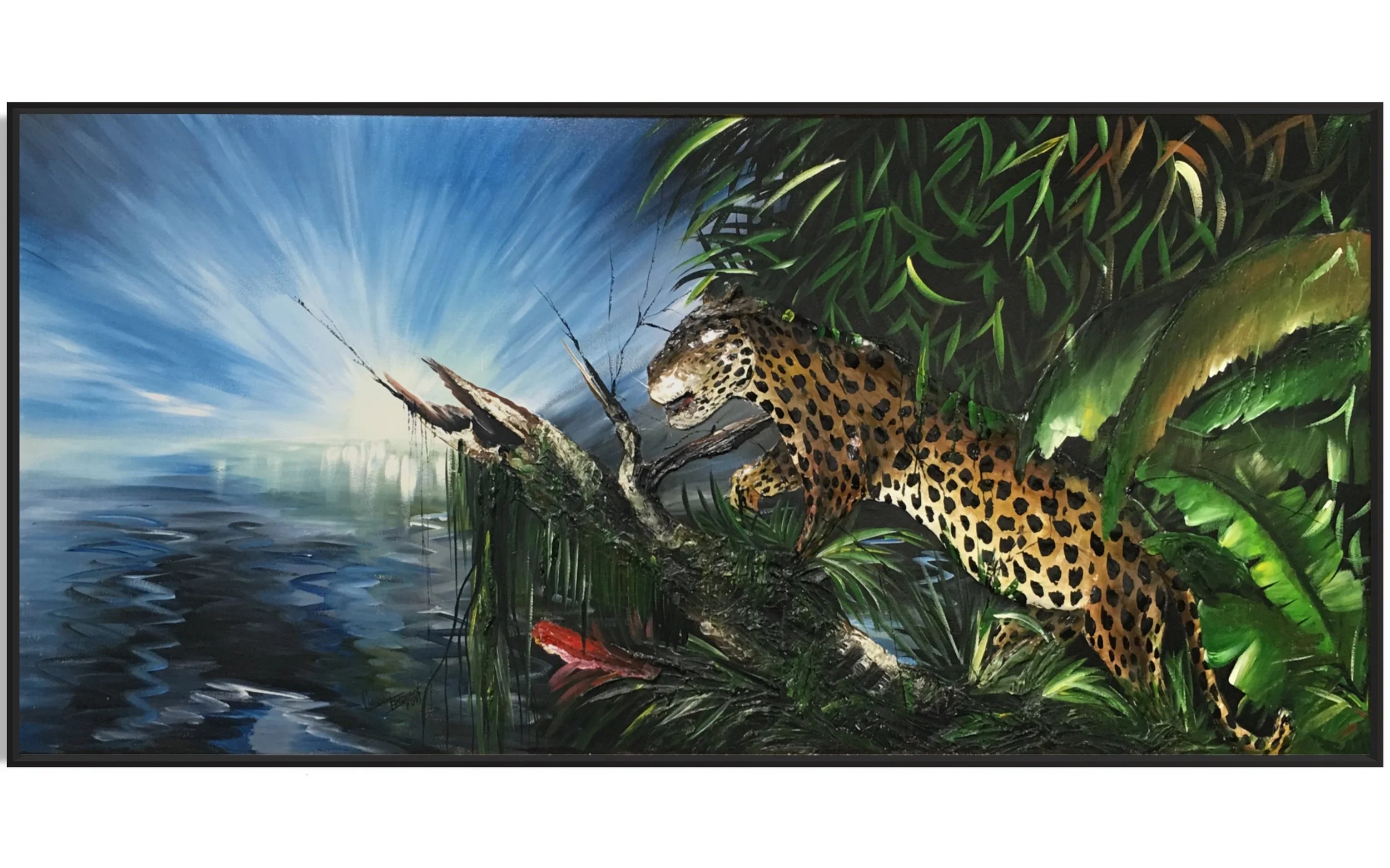 Jaguar at Sunrise 
(38in x 80in )