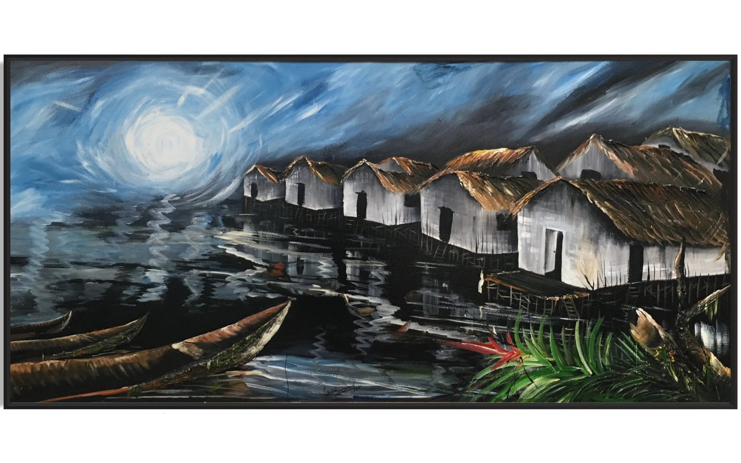 Moonlit Homes 
(38in x 80in )