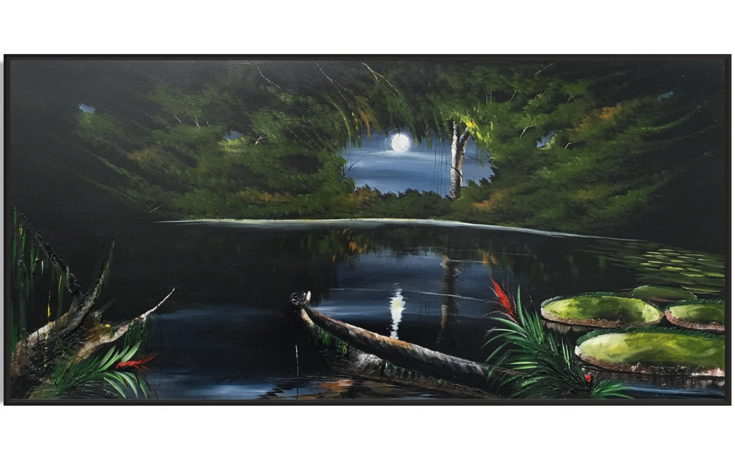 Moonlit Lake 
(38in x 80in )
