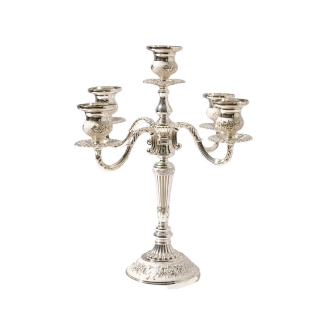 EUPHORIC HIRE | Antique Silver Candelabra 5 Arm.png
