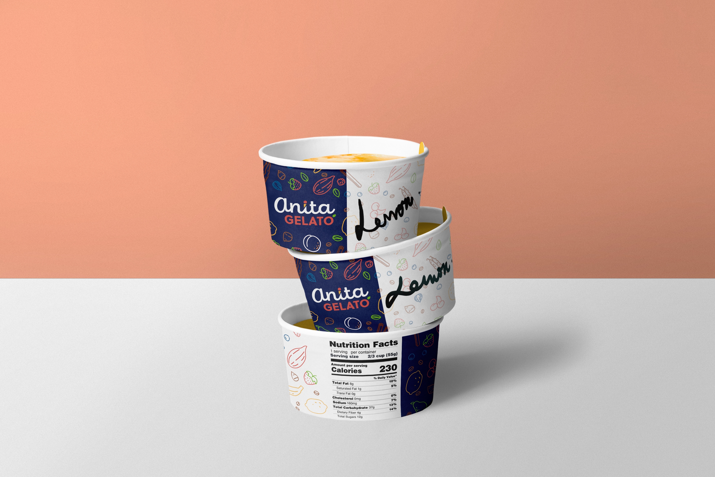 4oz cup label design