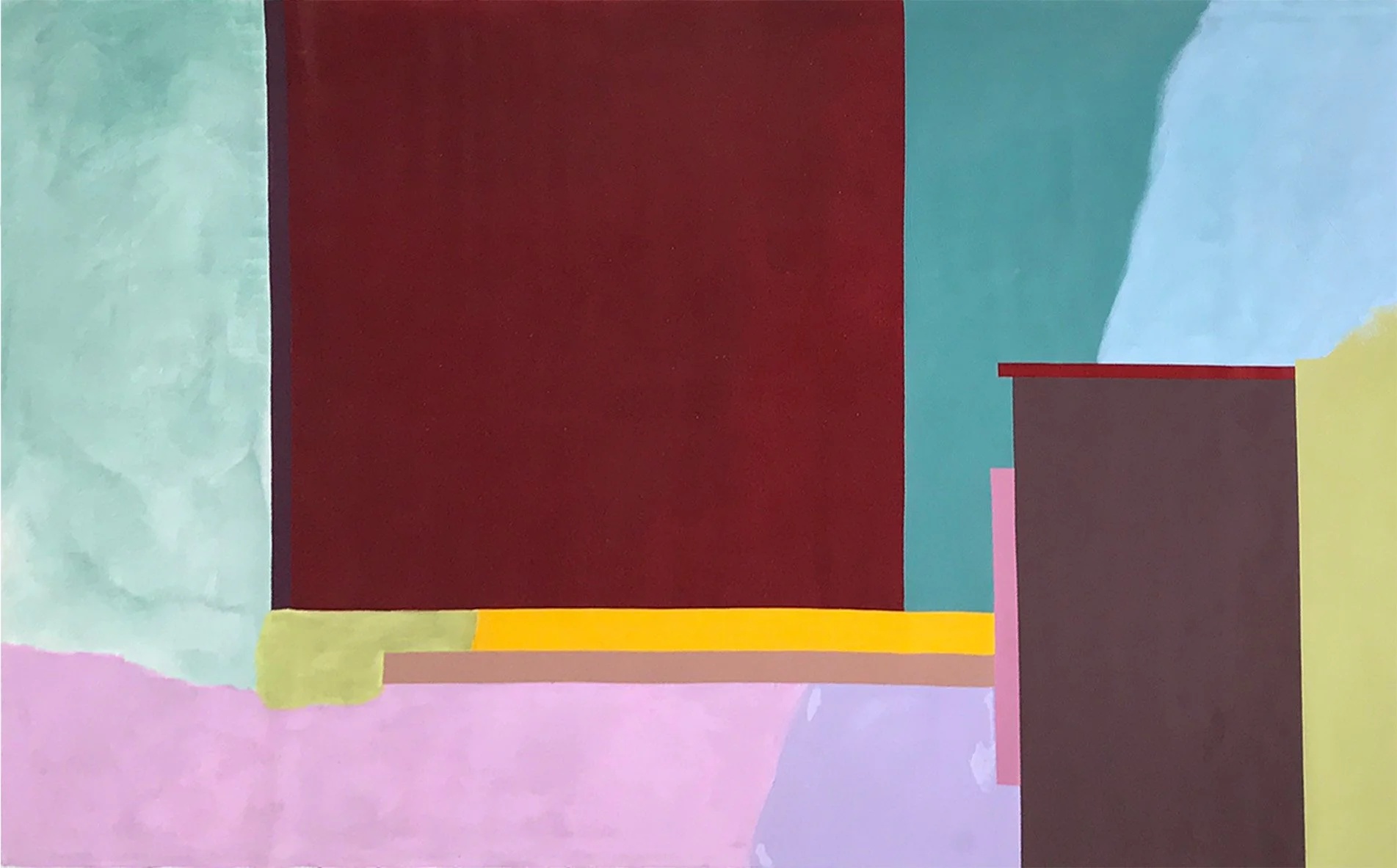 Ruby Rectangle, 1972.  Acrylic on Canvas. 198cm x 305cm. Australian Catholic University, Melbourne