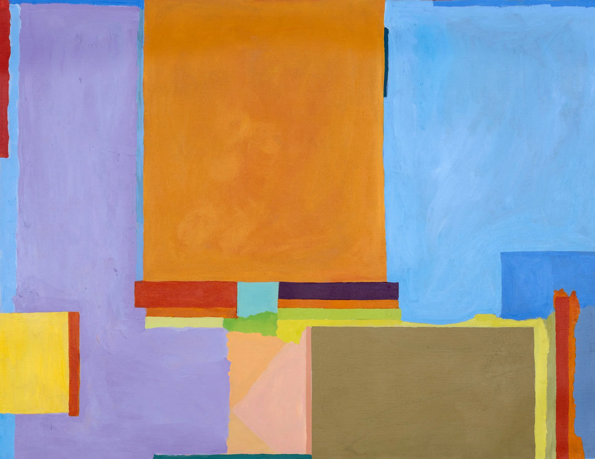 Pale Blue Jacaranda, 1972.  Acrylic on Canvas. 91cm x 117cm. Museum of Brisbane 