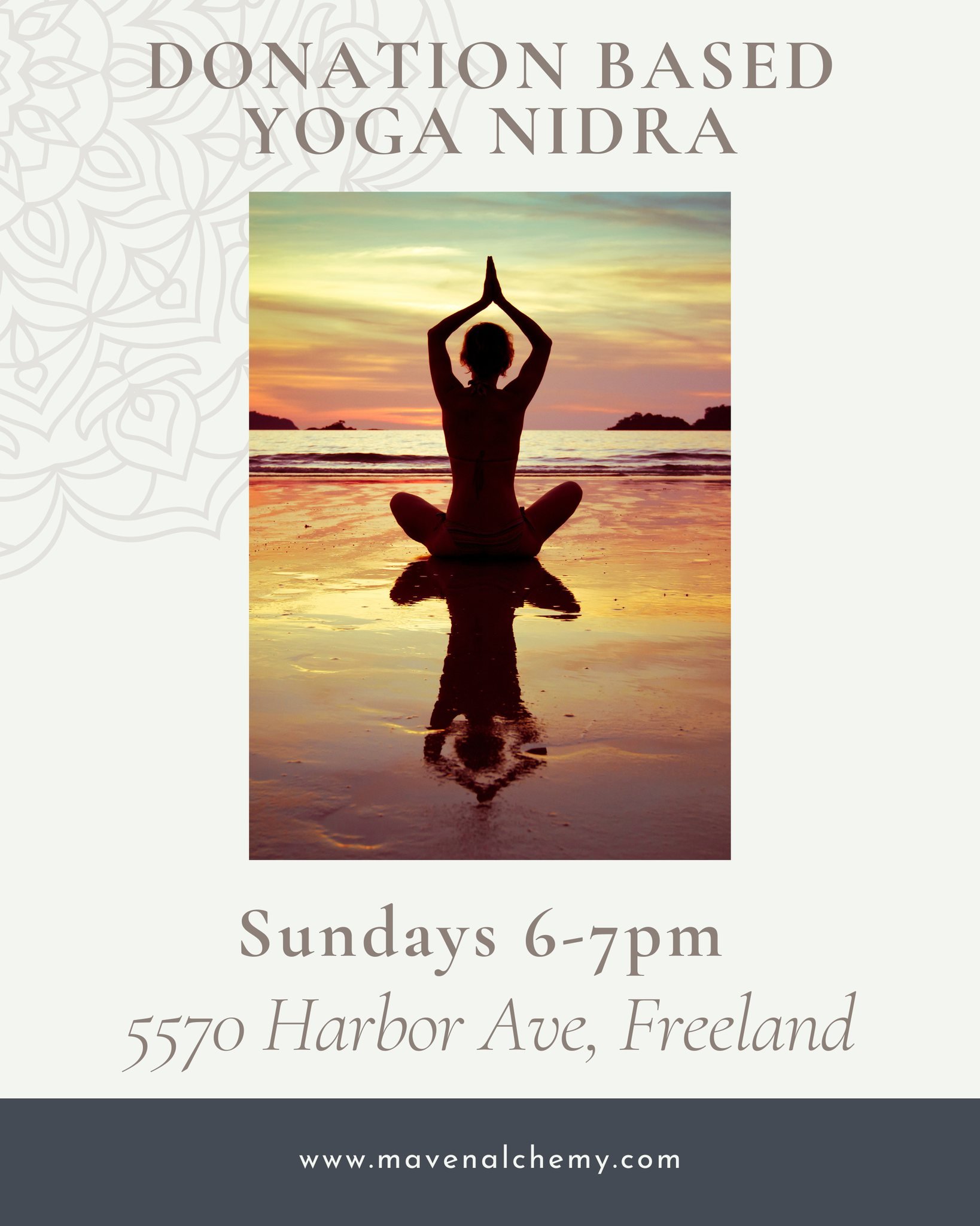 ✨ NEW CLASS NOW IN FREELAND beginning Sunday, June 22nd 🧘&zwj;♂️ 

🦋 Find Peace, Calm, and Balance 🌈 with Trauma-Informed Yoga Nidra EVERY SUNDAY, 6:00-7:00 pm.

🌞 &quot;All you have to do is show up, lie down, and let go; Yoga Nidra will do the 