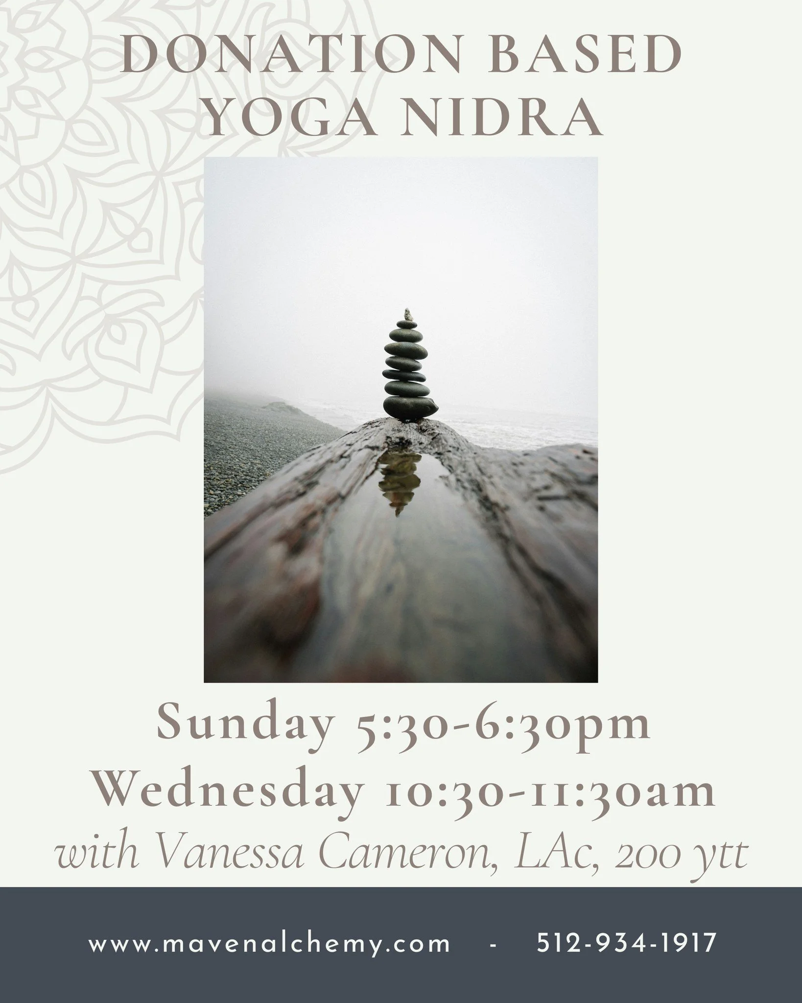 ✨NEW TIME  FOR SUNDAY CLASS 5:30-6:30 pm ✨ 
✨NEW CLASS: WEDNESDAY 10:30-11:30 am ✨

🦋 Find Peace, Calm, and Balance 🌈 with Trauma-Informed Yoga Nidra EVERY SUNDAY, 5:30-6:30 pm, and WEDNESDAY, 10:30-11:30 am.

Yoga Nidra is a guided meditation done