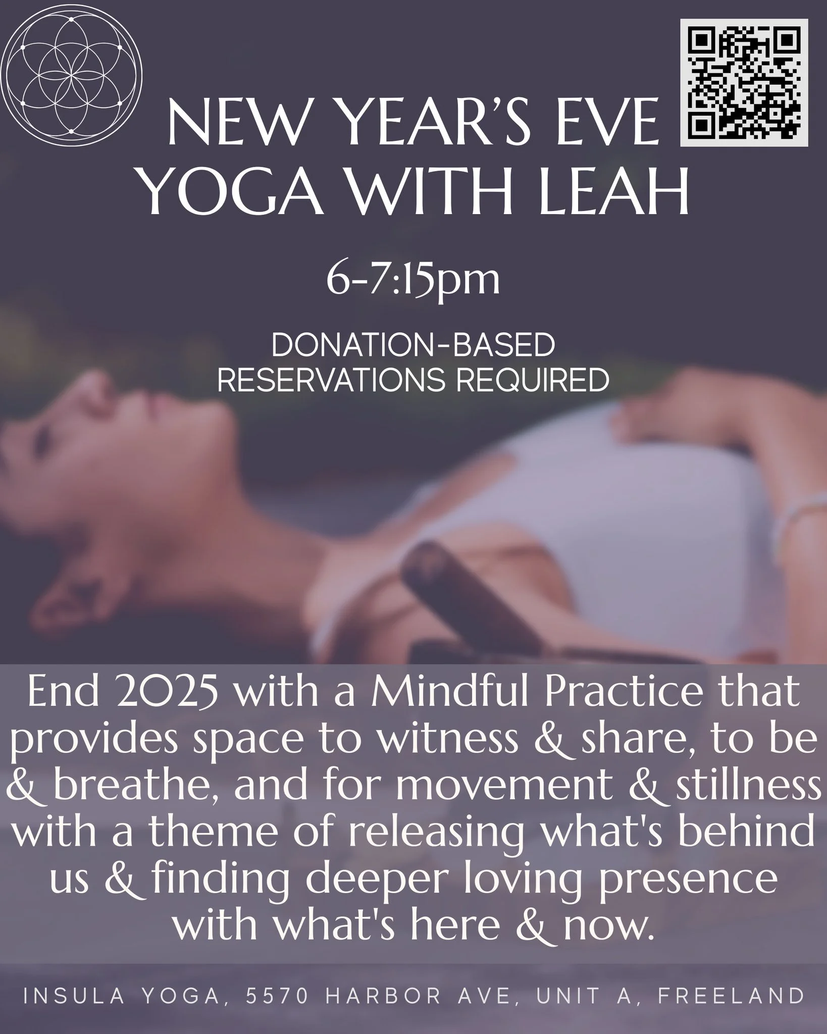 🧘🏼&zwj;♀️ End 2025 with a Mindful Practice that provides space to witness &amp; share, to be &amp; breathe, and for movement &amp; stillness with a theme of releasing what's behind us &amp; finding deeper loving presence with what's here &amp; now.