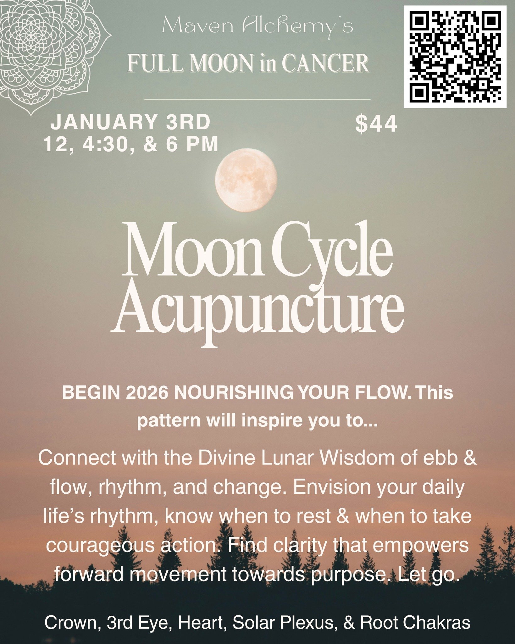 There is a Full Moon in Cancer on Saturday. It is a beautiful Moon to connect with the flow &amp; rhythm of for 2026. The moon shows us that flow &amp; rhythm happen every day. The moon grows a little in light every day until it's full and then grows