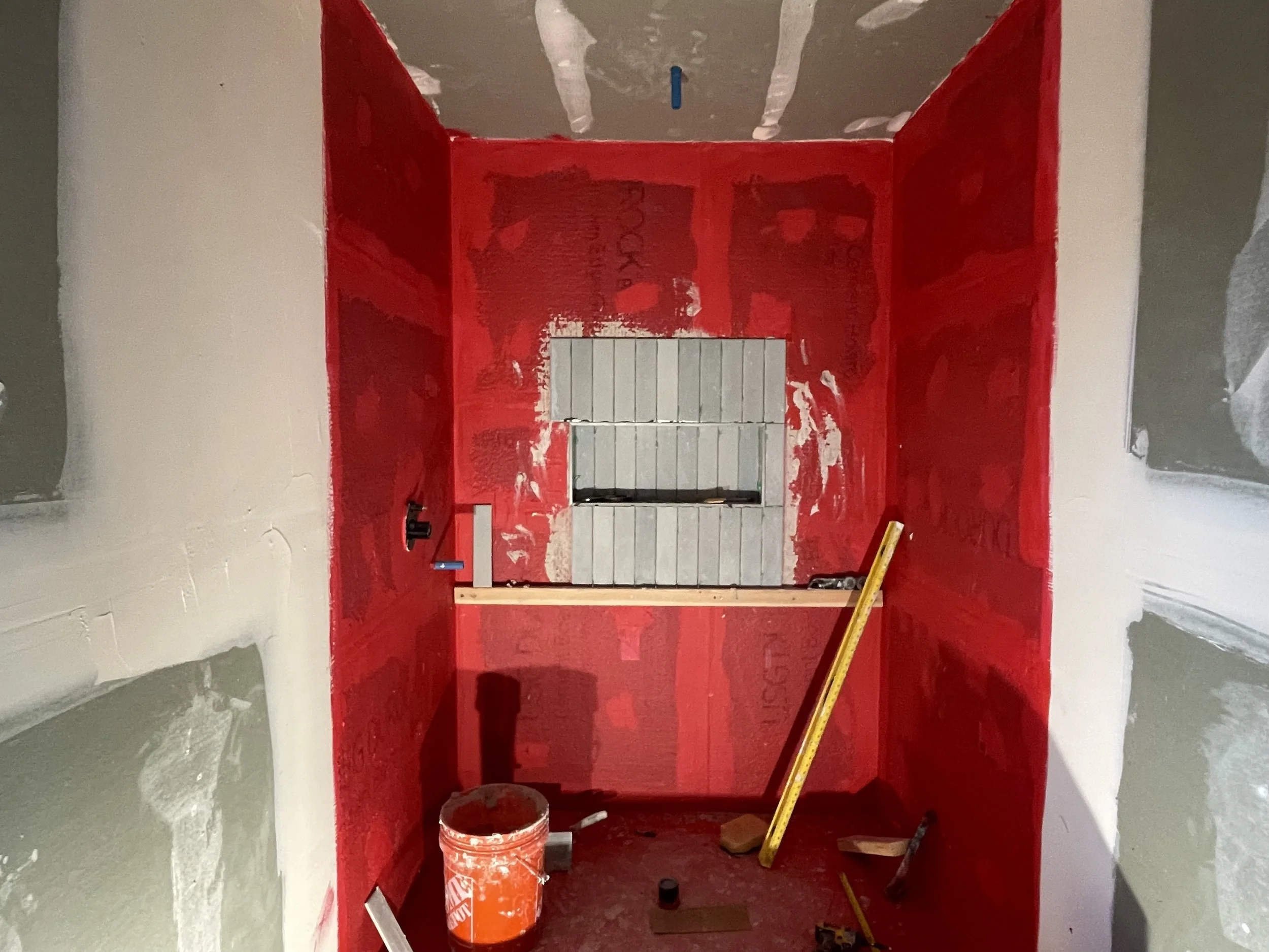 Tile Installation Progress