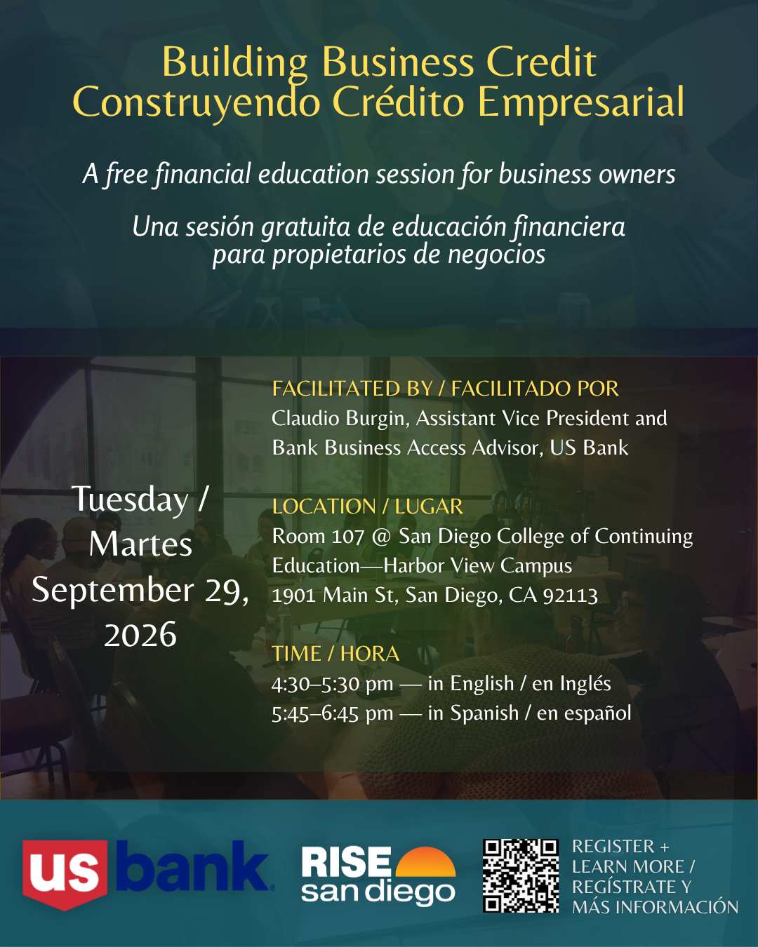 RISE-US Bank Financial Education Sessions: Building Business Credit / Construyendo Crédito Empresarial