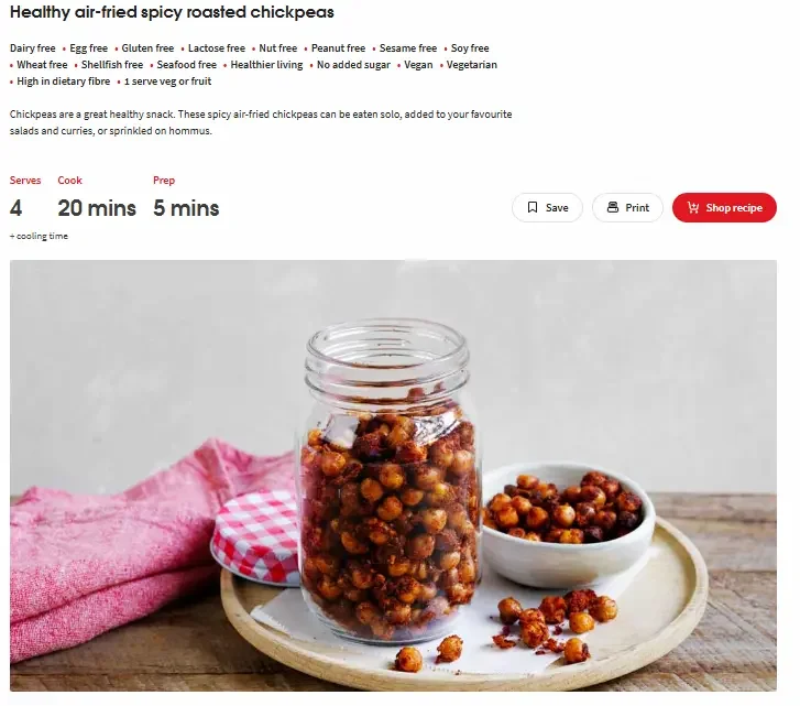 High-protein crispy air-fried chickpeas - hormone-friendly snack packed with fibre and crunch