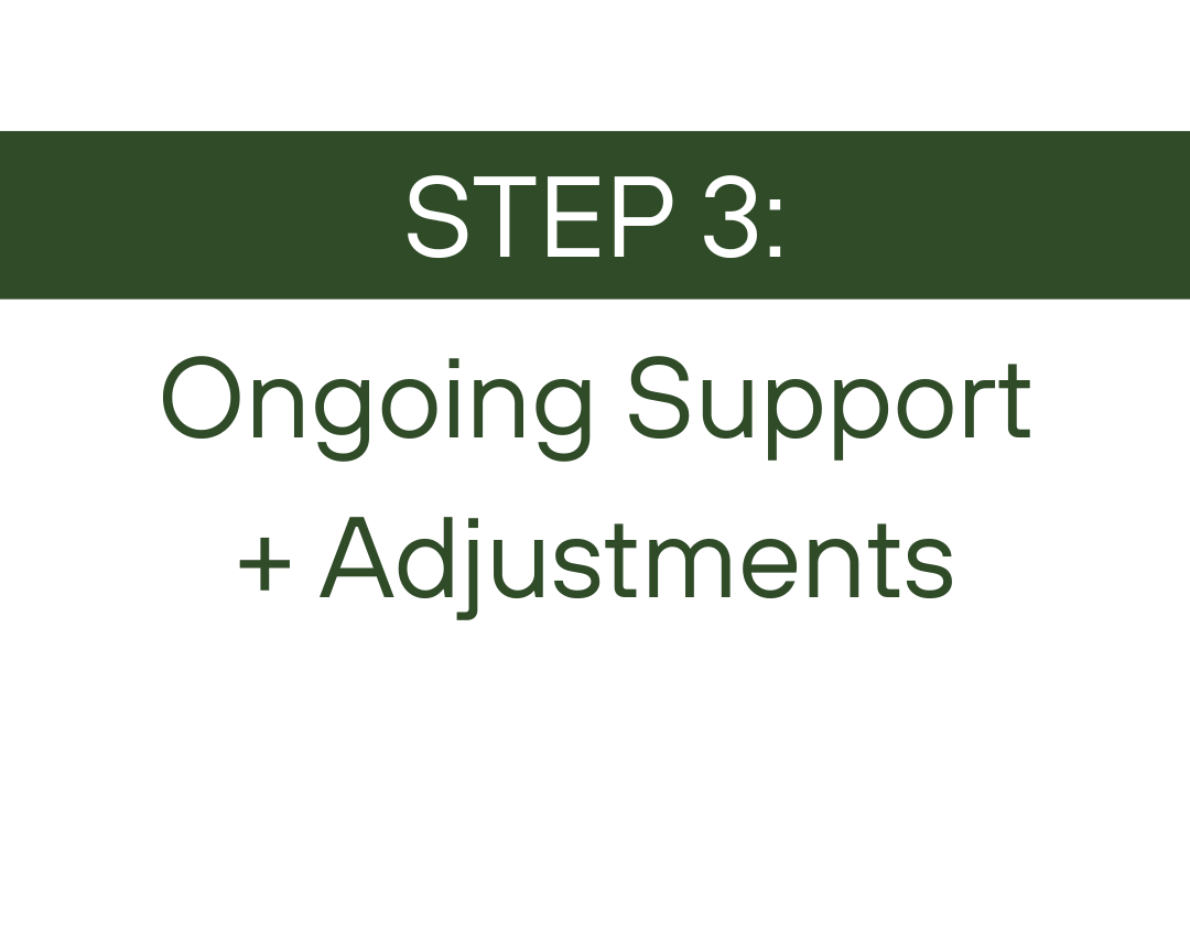 Review progress and adjust your nutrition plan with ongoing support