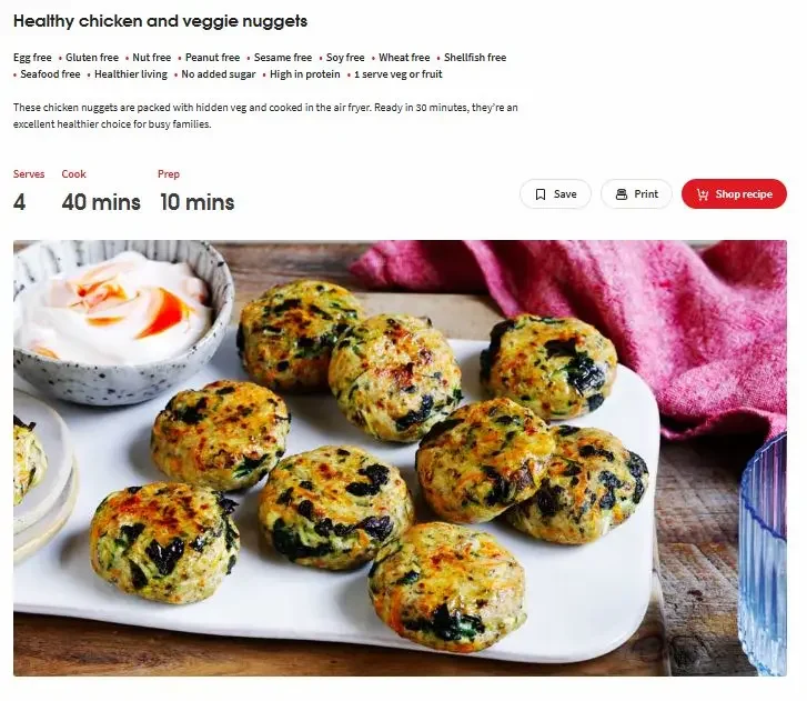 Homemade veggie-loaded chicken nuggets - hormone-friendly dinner idea for balanced blood sugar and fibre