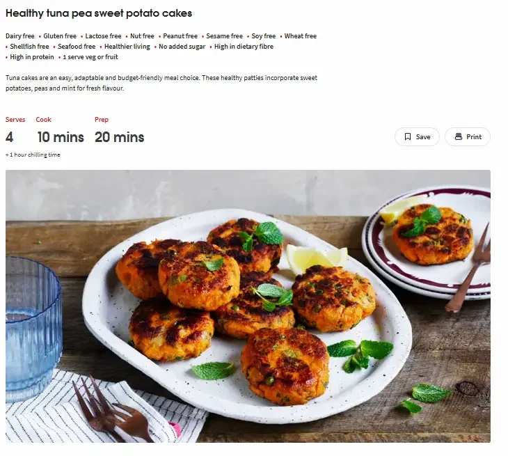 Balanced sweet potato pea and tuna fish cakes - rich in protein, fibre and hormone-supportive nutrients