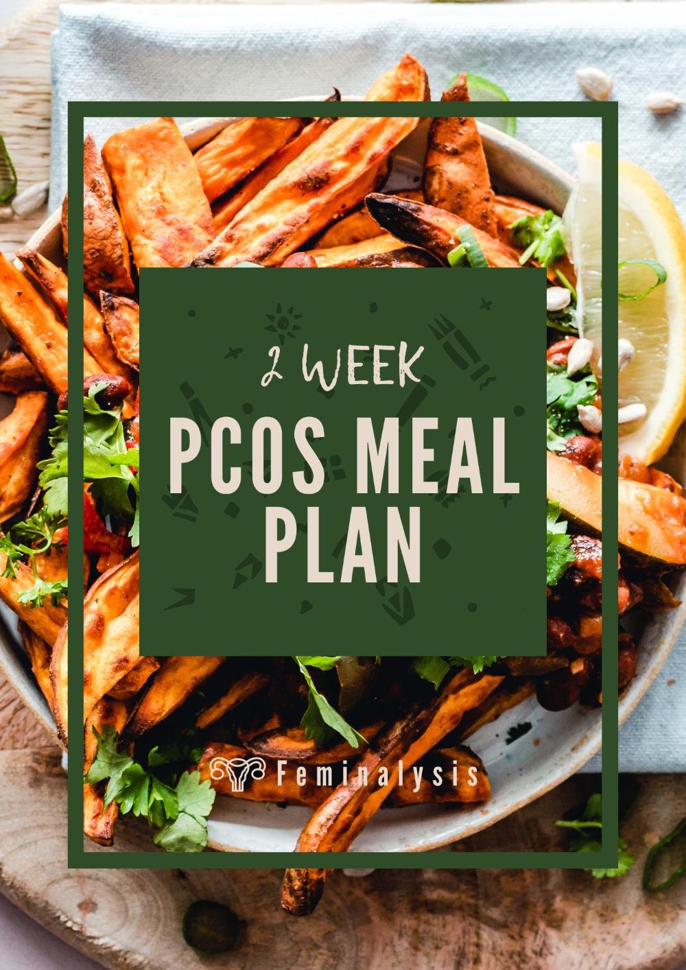 Cover of the 2-Week PCOS Diet Plan by Courtney Heming – a nutritionist-designed guide to balancing hormones, reversing PCOS symptoms, and supporting long-term health through food.