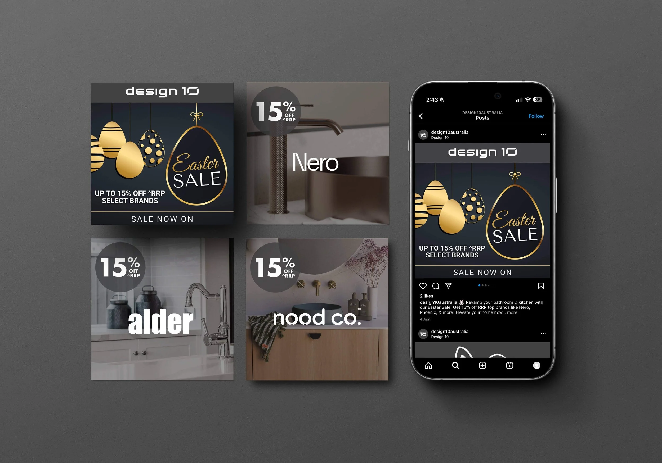 Vanessa Design Portfolio Design 10 Easter Sale 2024 Campaign Socials