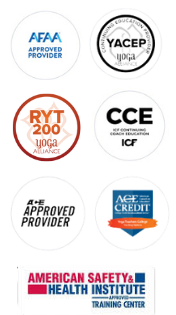 Shannon Russo Pollack holds certifications and approvals from the industry's most respected — SHRM, AAFA, YACEP, Red Cross Safety, CCE by ICF, ACE Credit, and the American Safety & Health Institute — ensuring every program meets the highest standards