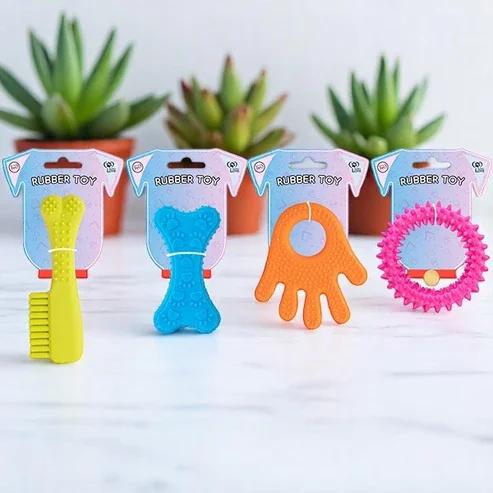 RUBBER PUPPY & SMALL DOG TOY