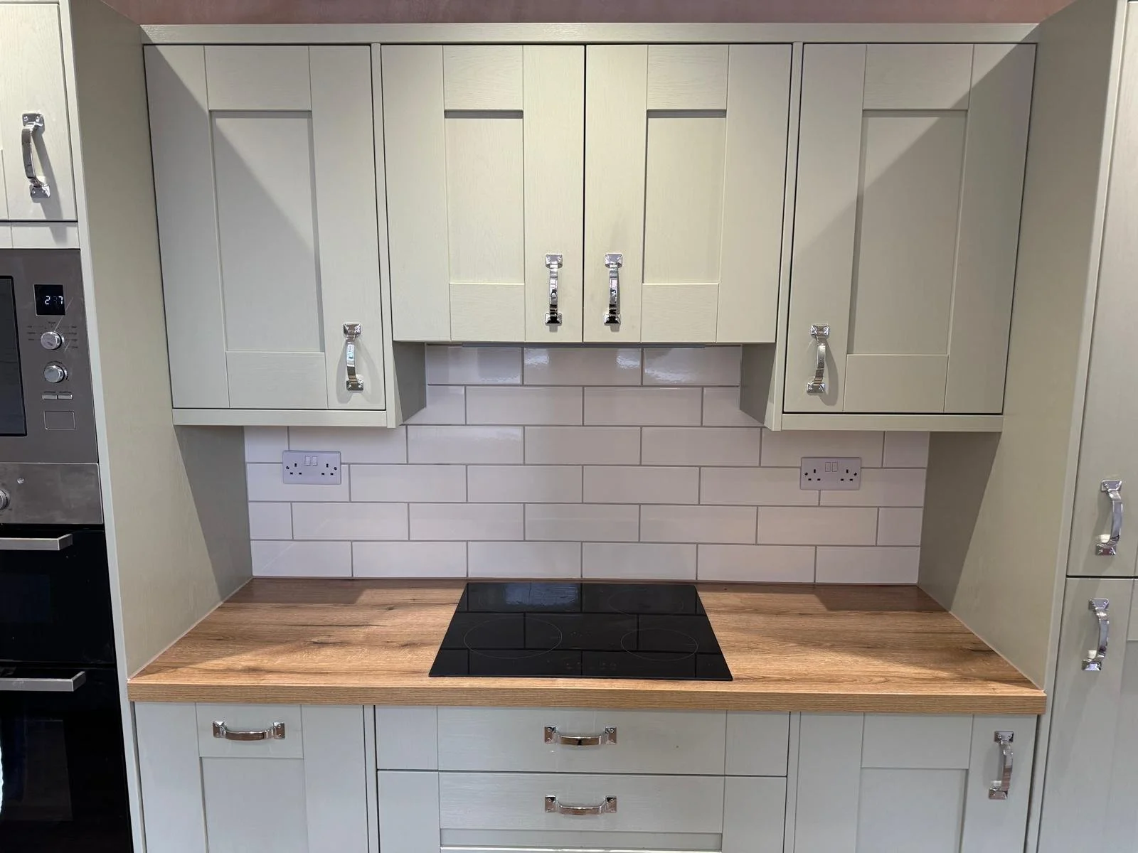 Beasutiful Sage green shaker kitchen 