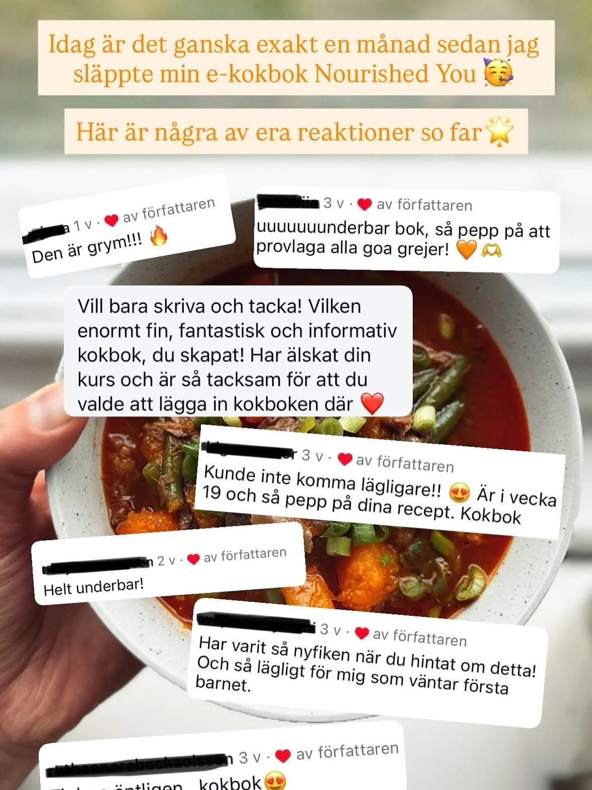 Kommentera &rdquo;kokbok&rdquo; s&aring; skickar jag l&auml;nken till Nourished You e-kokbok 🌟 en ov&auml;rderllg resurs f&ouml;r alla mammor och blivande mammor som tar bort stressen och os&auml;kerheten kring matlagning och n&auml;ring under den h
