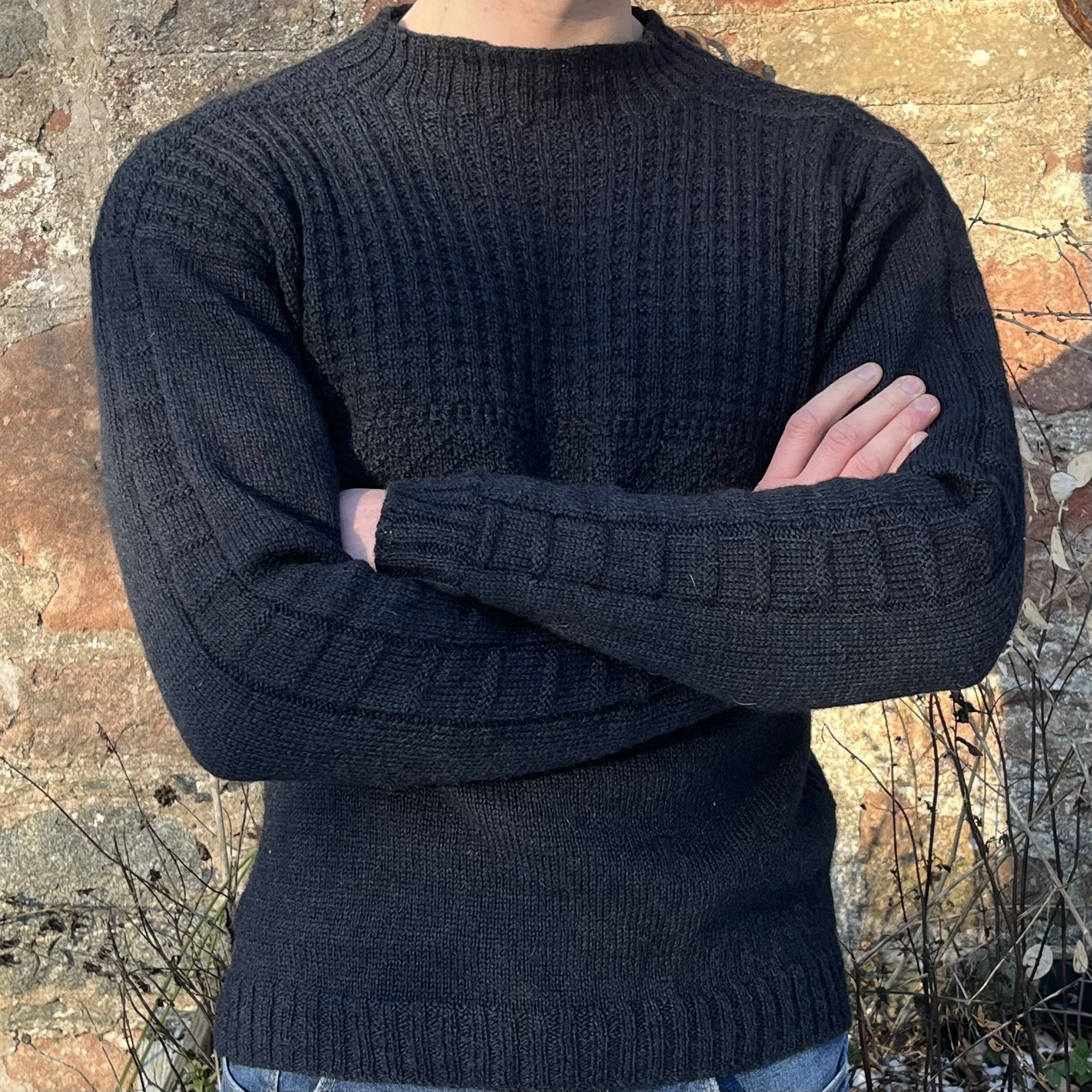 traditional eriskay fisherman's jumper, pattern and wool from meg rogers at Birlinn Yarn Company 