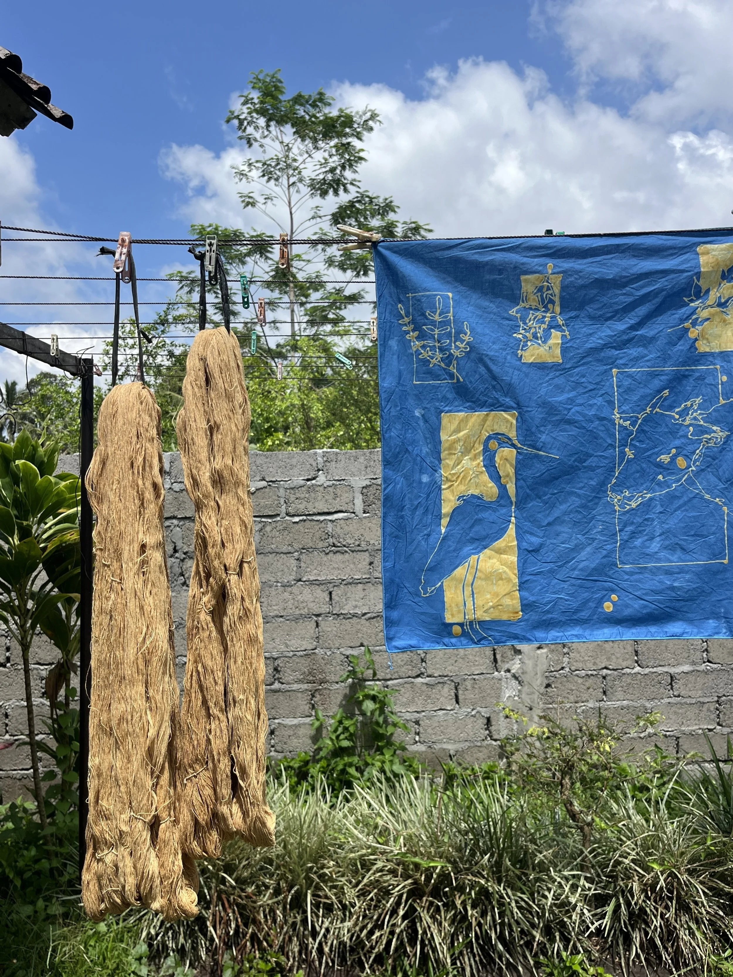 learning batik technique, work in progress, Bali Indonesia 