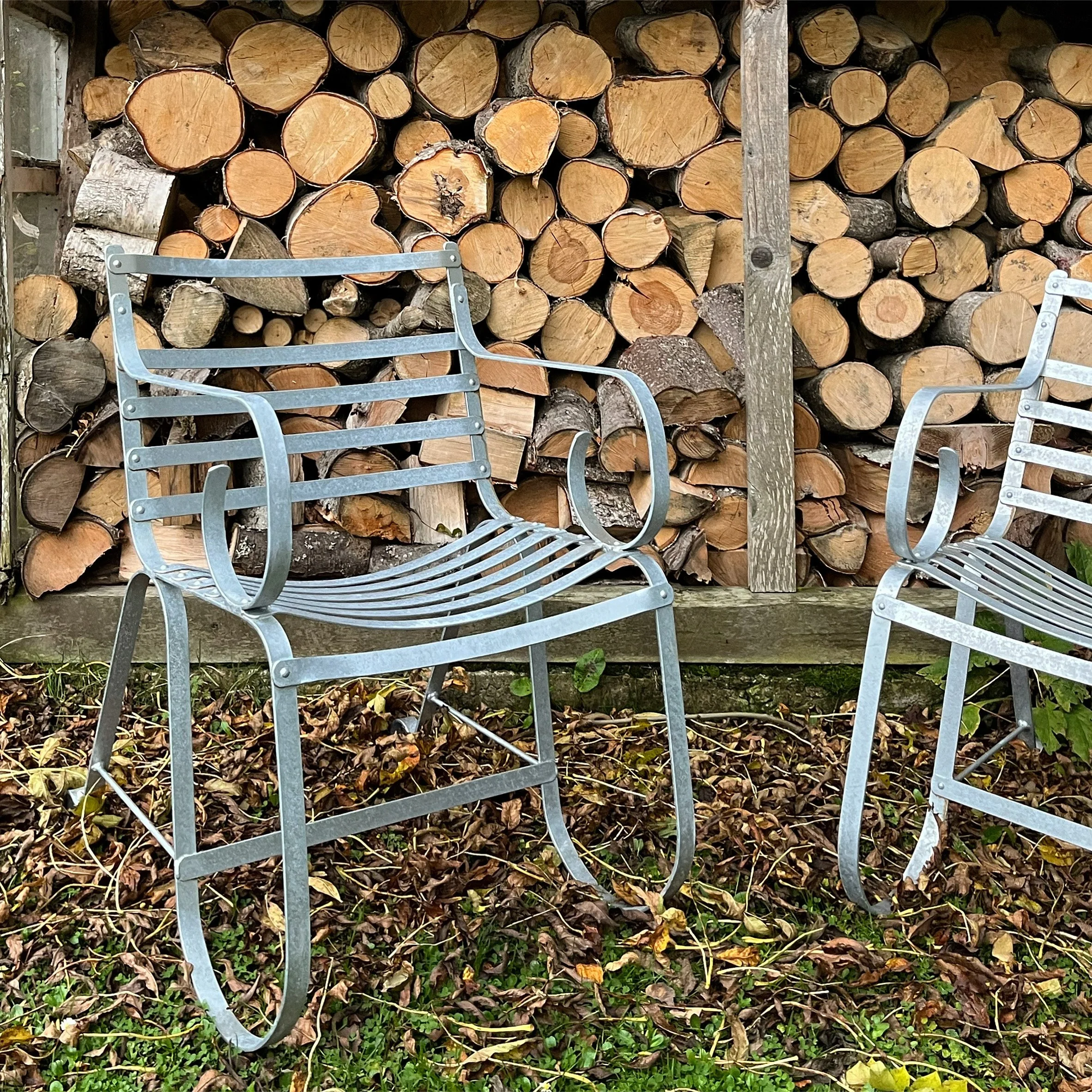 After reworking our designs on the back of a few envelopes, we decided our chairs needed adjusting for our taller frames. 