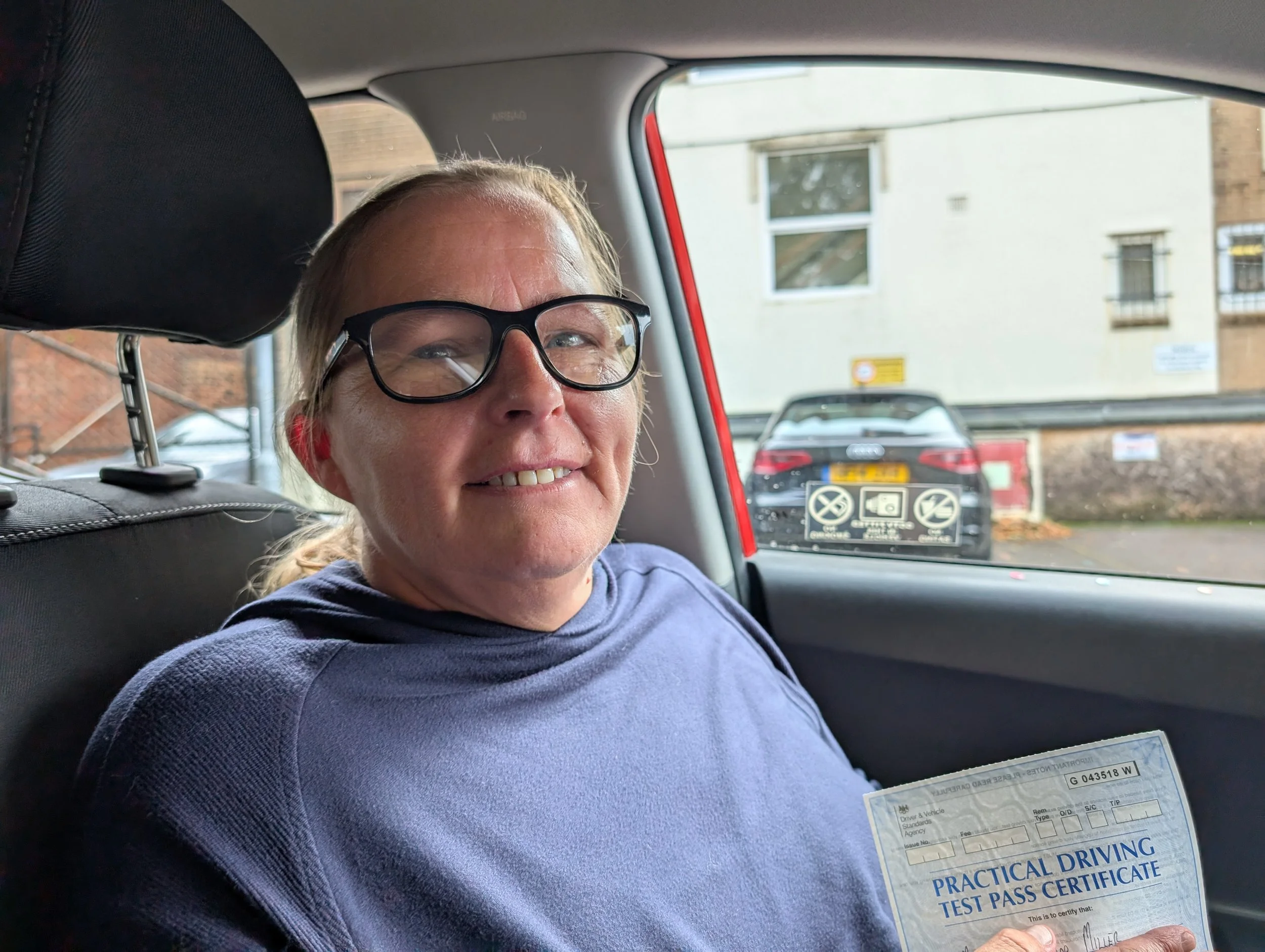 Nikki passes her driving test with Alpha Driving School