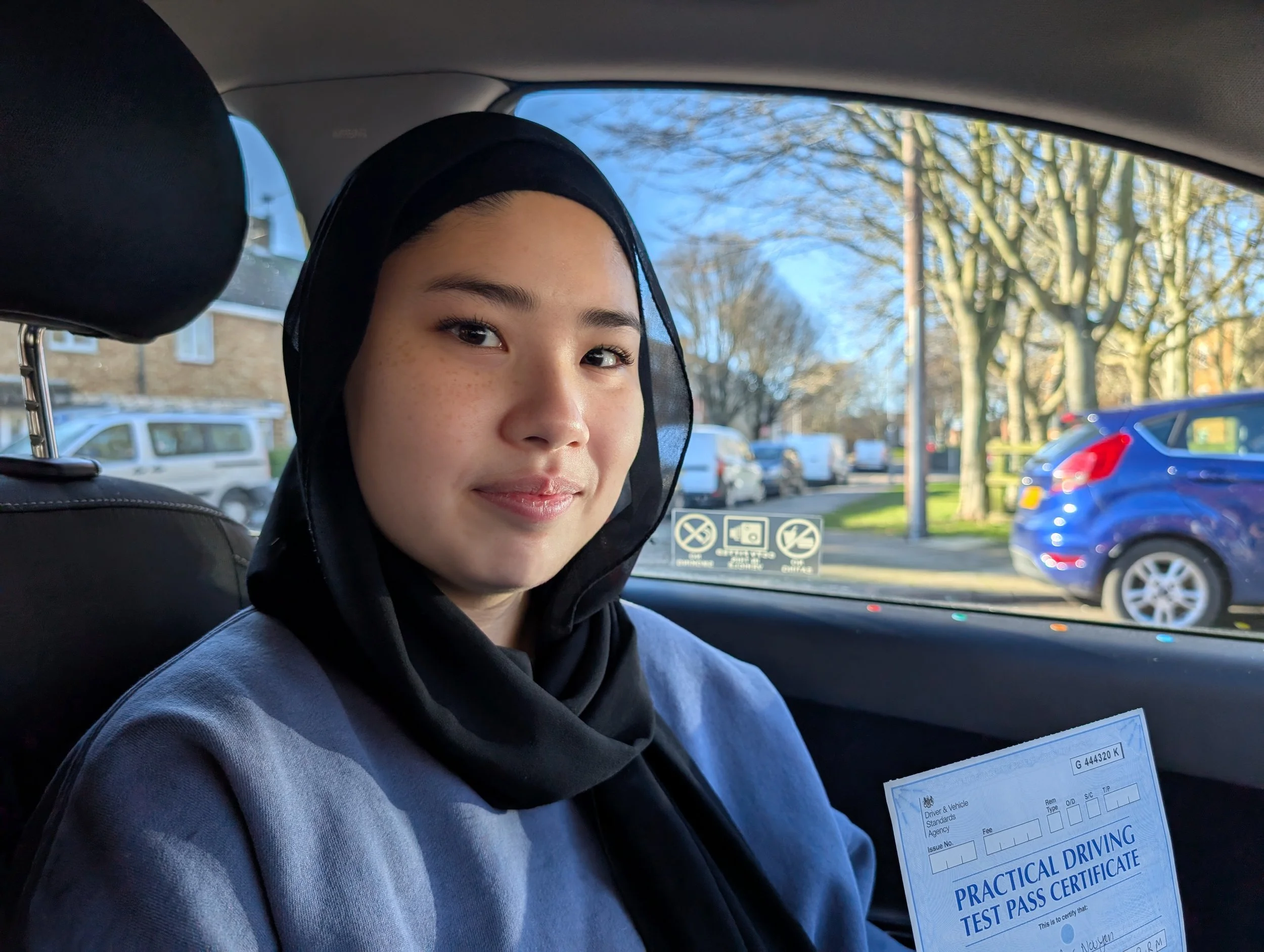 Kiran passes with Alpha Driving School