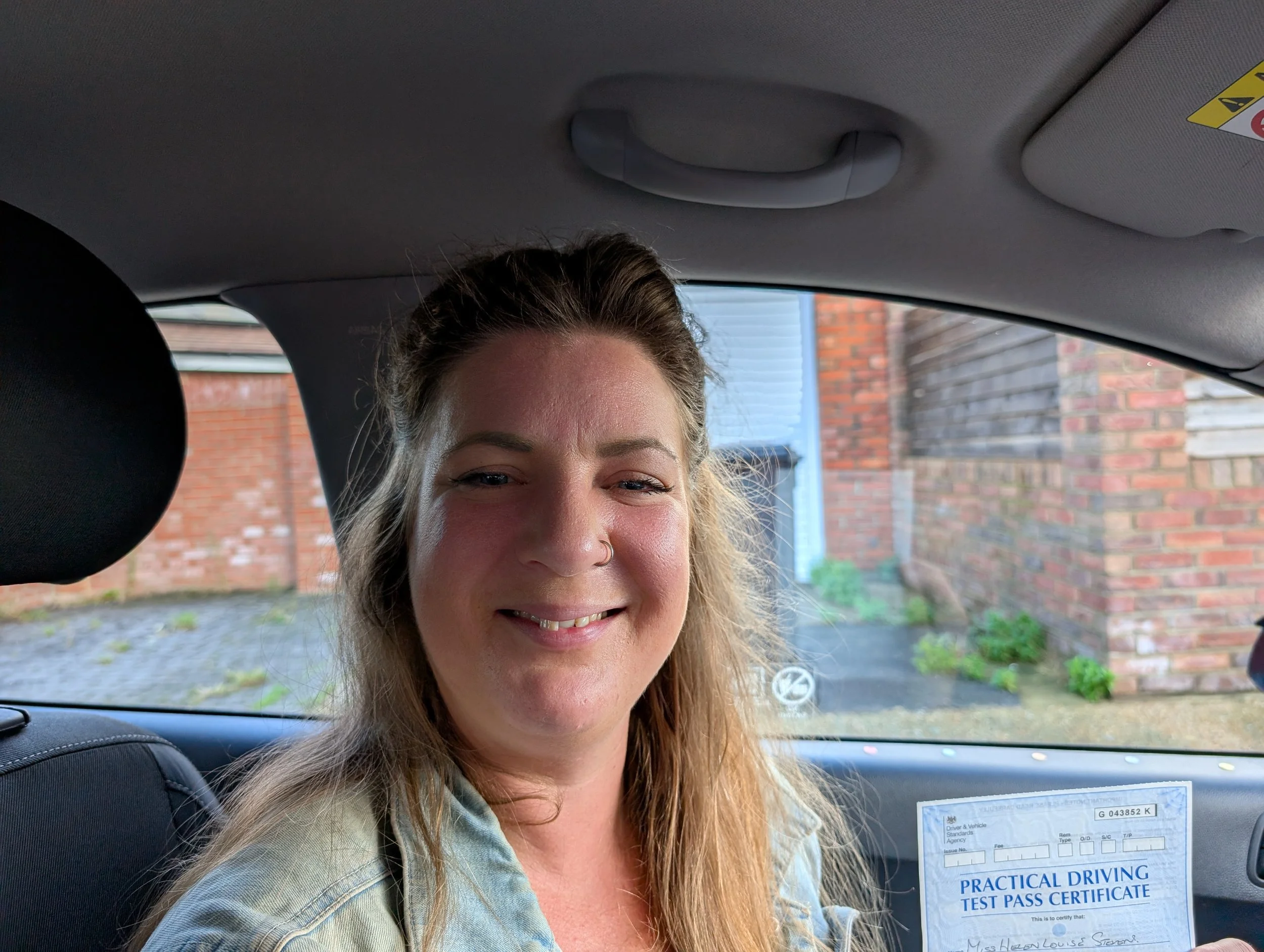 Helen passes her driving test with Alpha Driving School