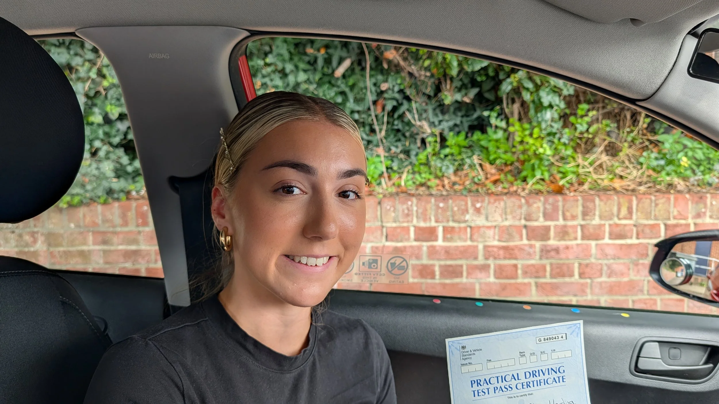 Well done Isabel on your first time pass