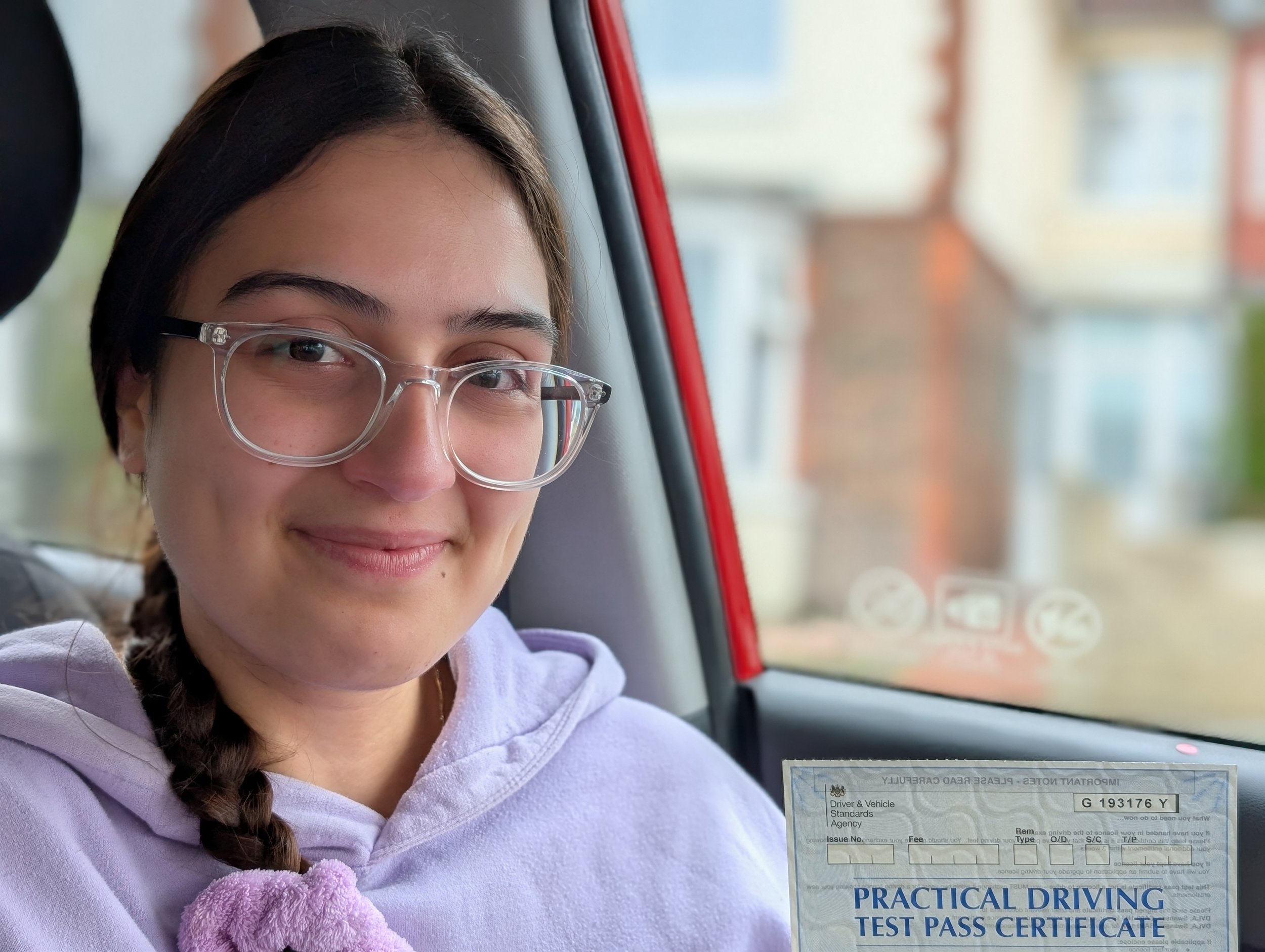 Sima passes her driving test with Alpha Driving School