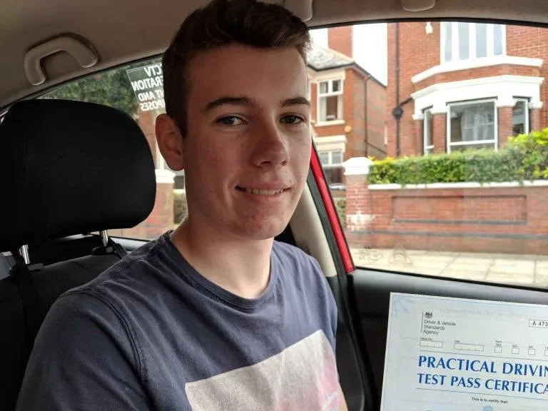 Tom passes his driving test first time with Alpha Driving School