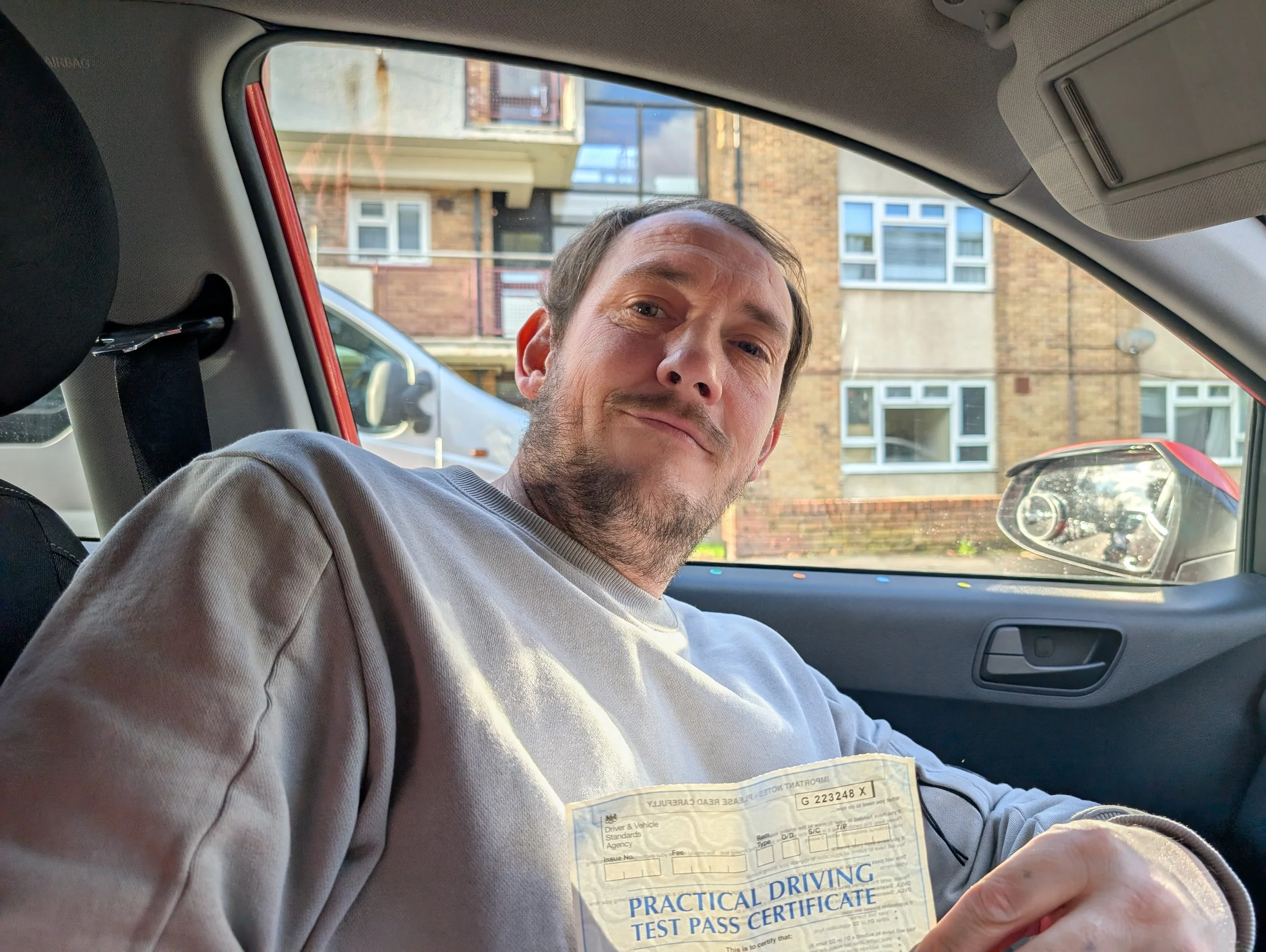 Well Done Dean on Passing his Driving Test with Alpha Driving School