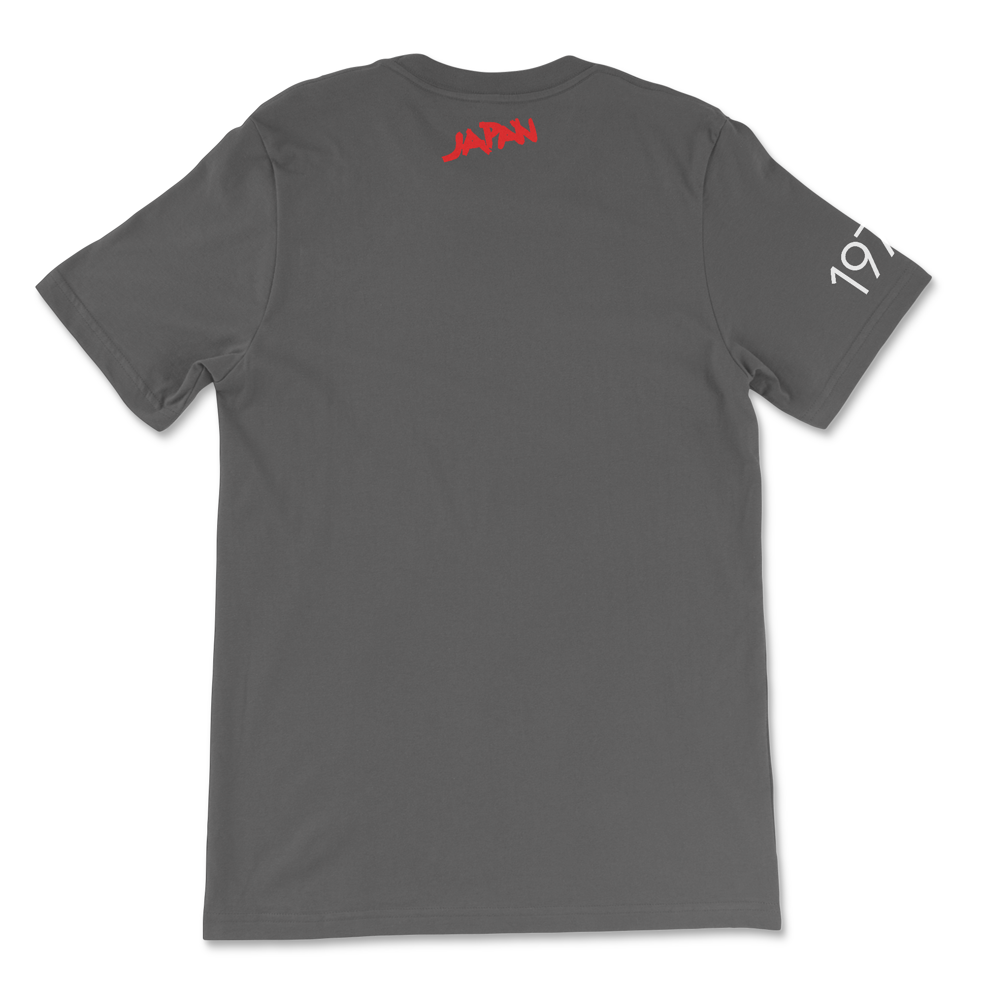 Japan “Don’t Rain On My Parade” unisex T-shirt in Asphalt grey, back view