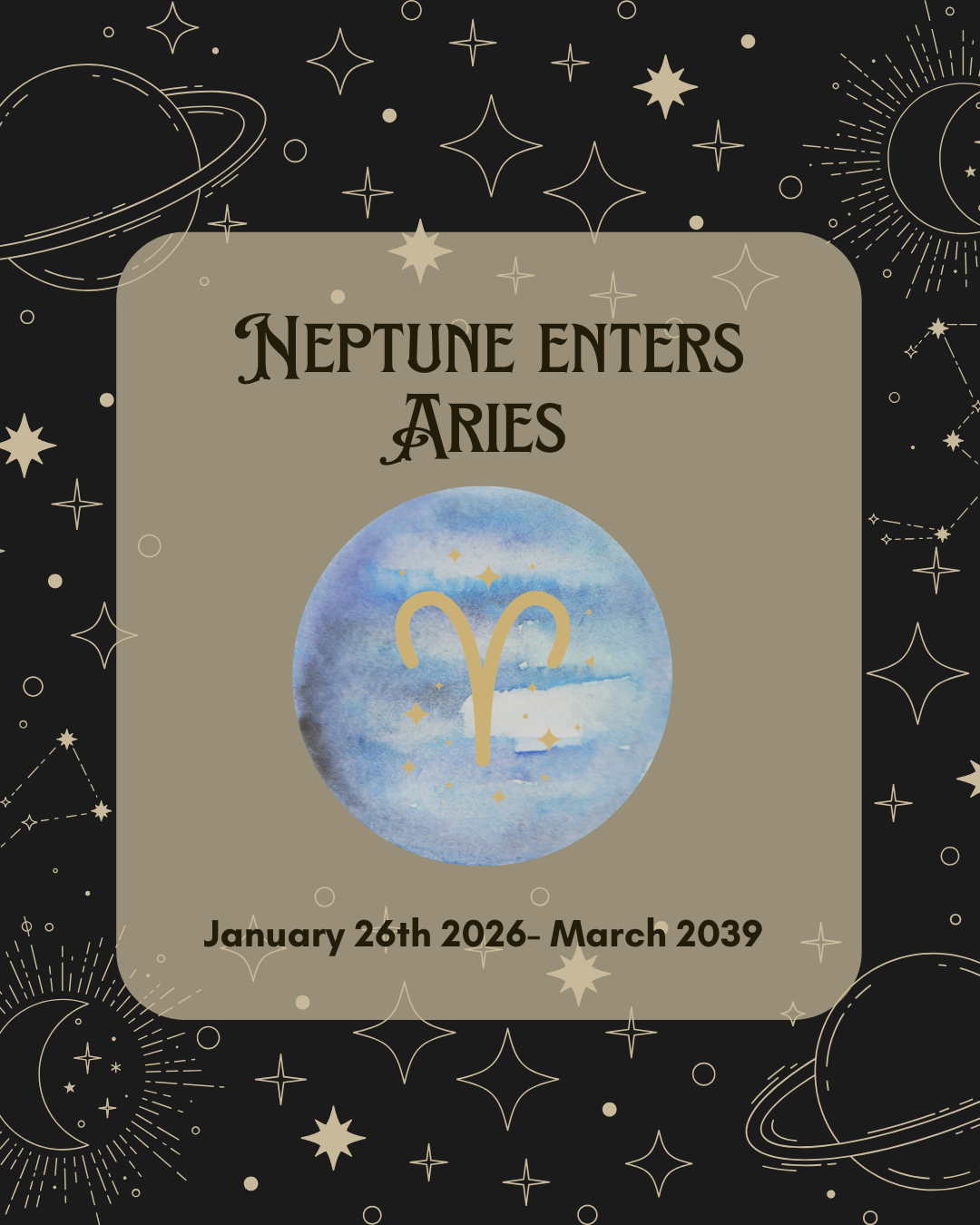 Neptune Enters Aries   1/26/2026-2039