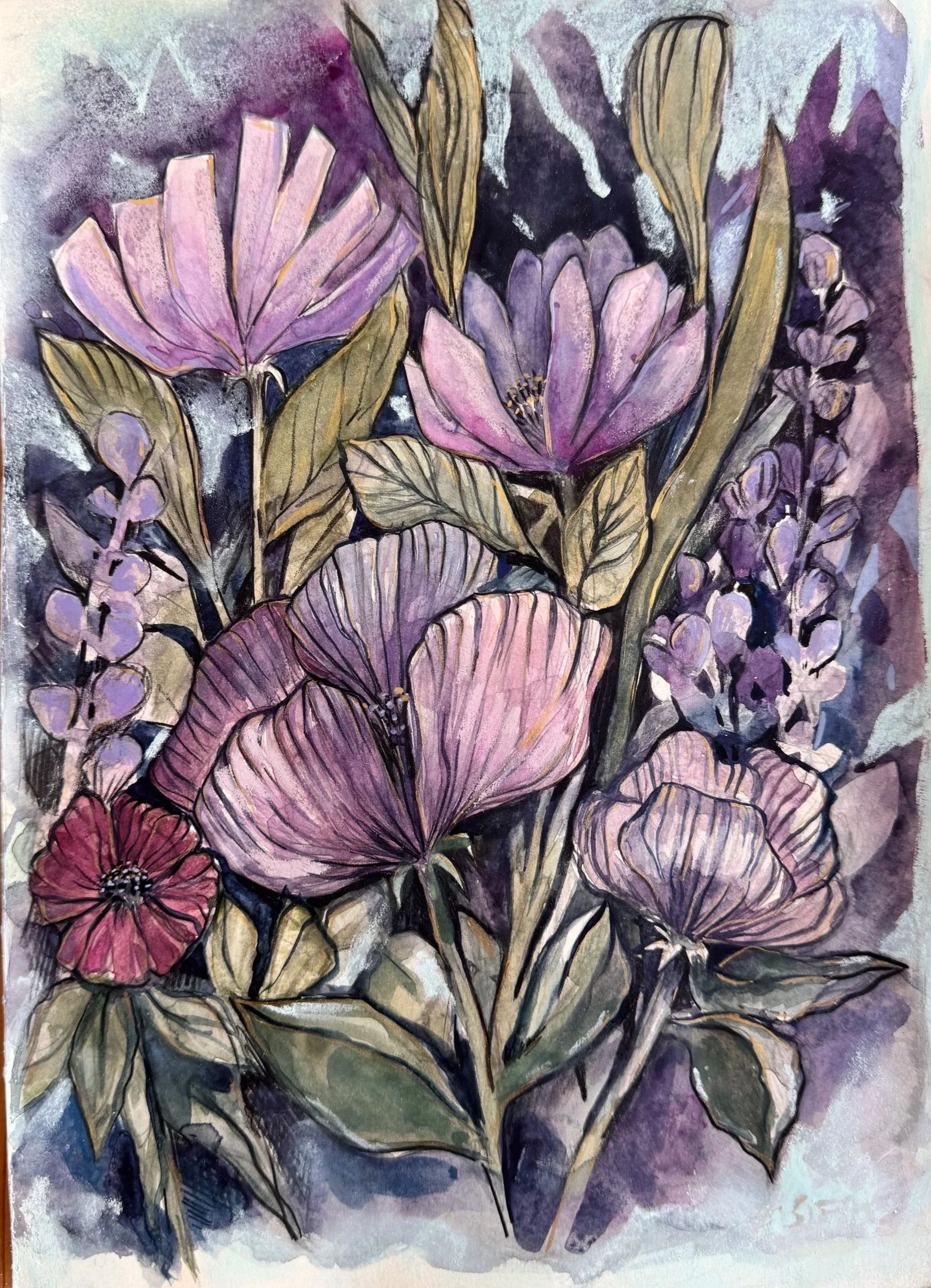 purple flowers