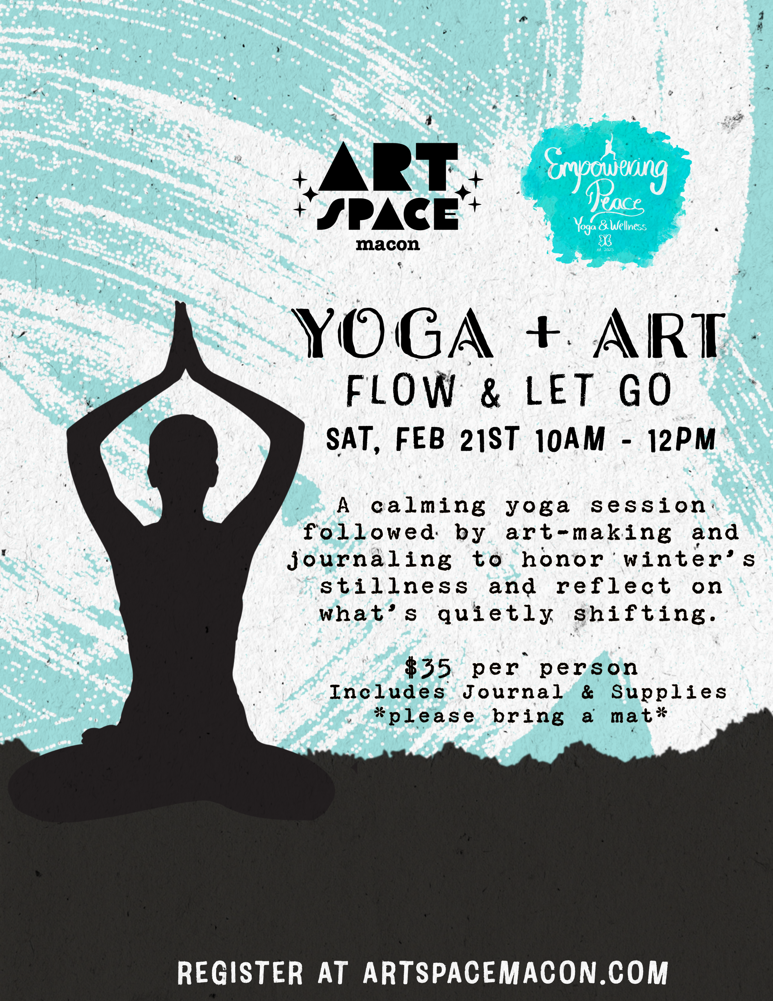 Yoga + Art: Flow & Let Go (Sat, Feb 21 10AM - 12PM)