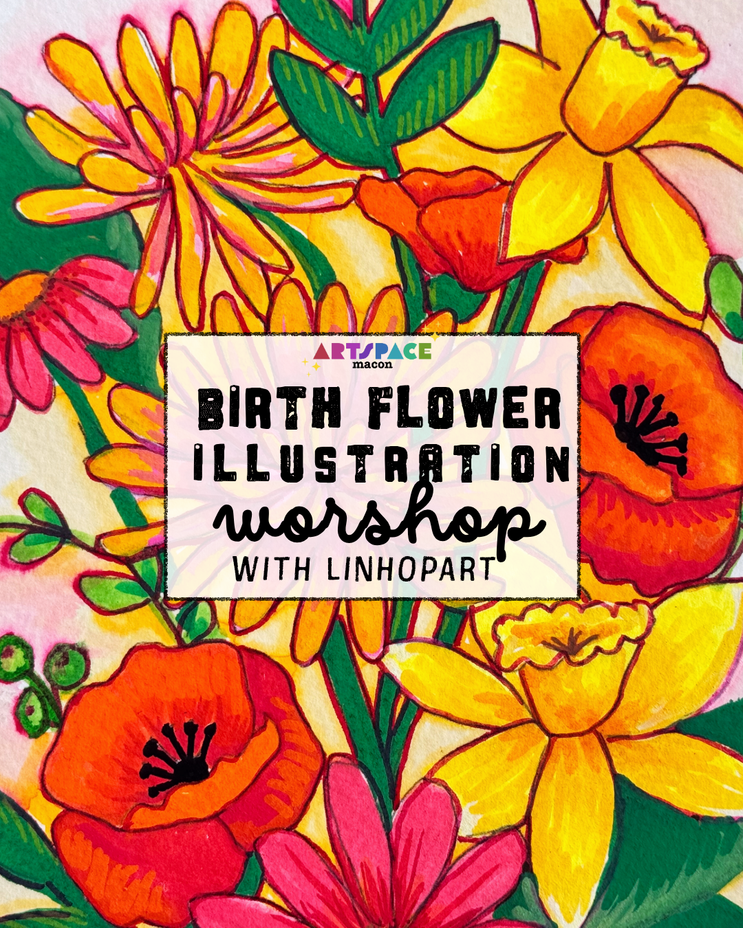 Birth Flower Illustration Workshop (5/10 @ 6PM)