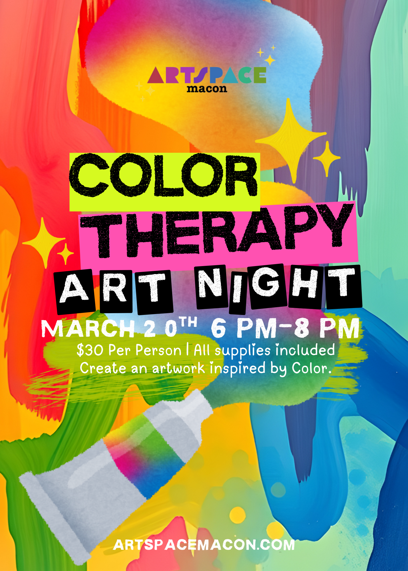 Color Therapy Art Night (Fri, March 20 6-8PM)
