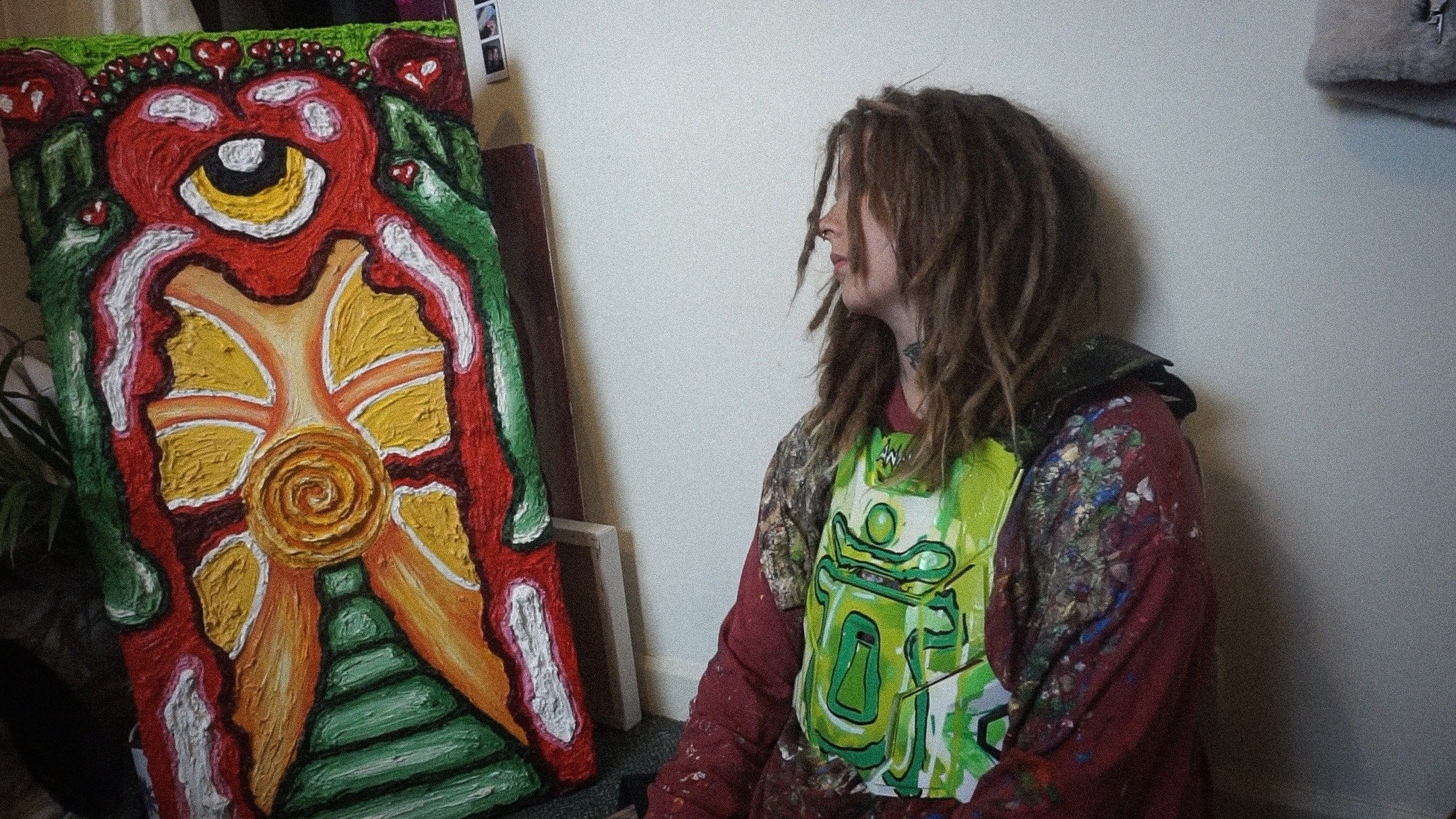 GODS DOOR
Painted over the span of one year. Layers &amp; layers of oil paint.
I saw this door just before falling asleep when my eyes where closed. It came to me like a few other images have before. In-between the two worlds. Awake and dream. For me