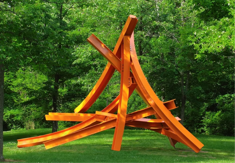 Large outdoor sculpture at Pyramid Hill Sculpture Park in Ohio