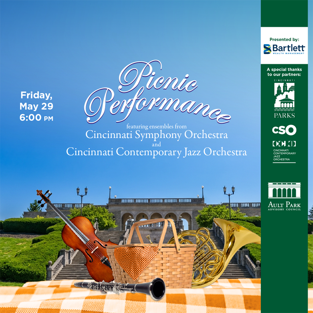 Picnic Performance poster for Ault Park event