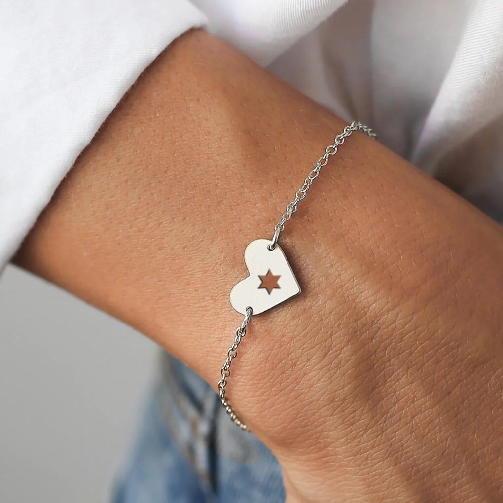Israel at Heart Bracelet by Shlomit Ofir | Unique Gift Made in Israel |  Support October 7th Victims — Poppy Lane