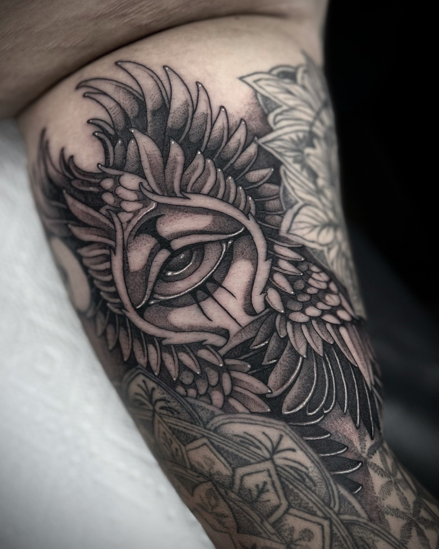 Peek-a-boo biblical angel (Seraphim) for Richard 🫡 Thanks for taking the trip 🥺💞
.
.
.
.
.
#seraphimtattoo #seraphim #biblicalangel #eyeballtattoo #eyetattoo #wingstattoo #angeltattoo #goldenordertattoo #nhink #nhtattooers #nhtattoo #nhartists #nh