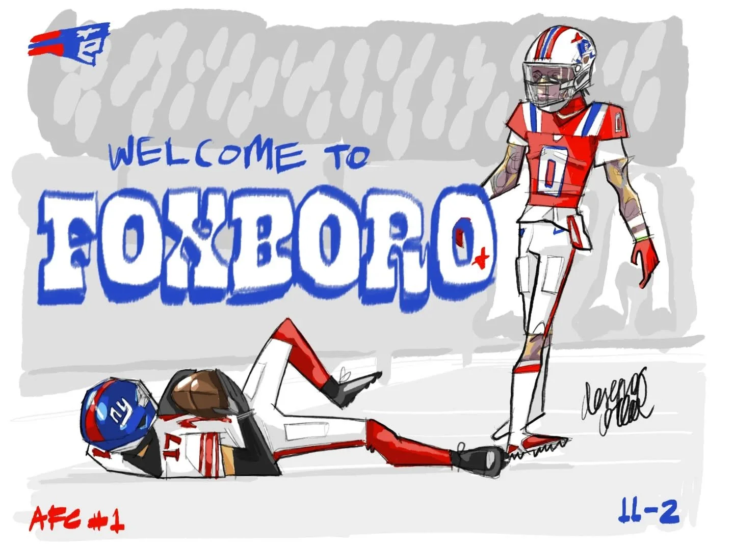 Knock em flat 11-2 baby🙌😤

#newenglandpatriots #christiangonzalez #giantsvspatriots