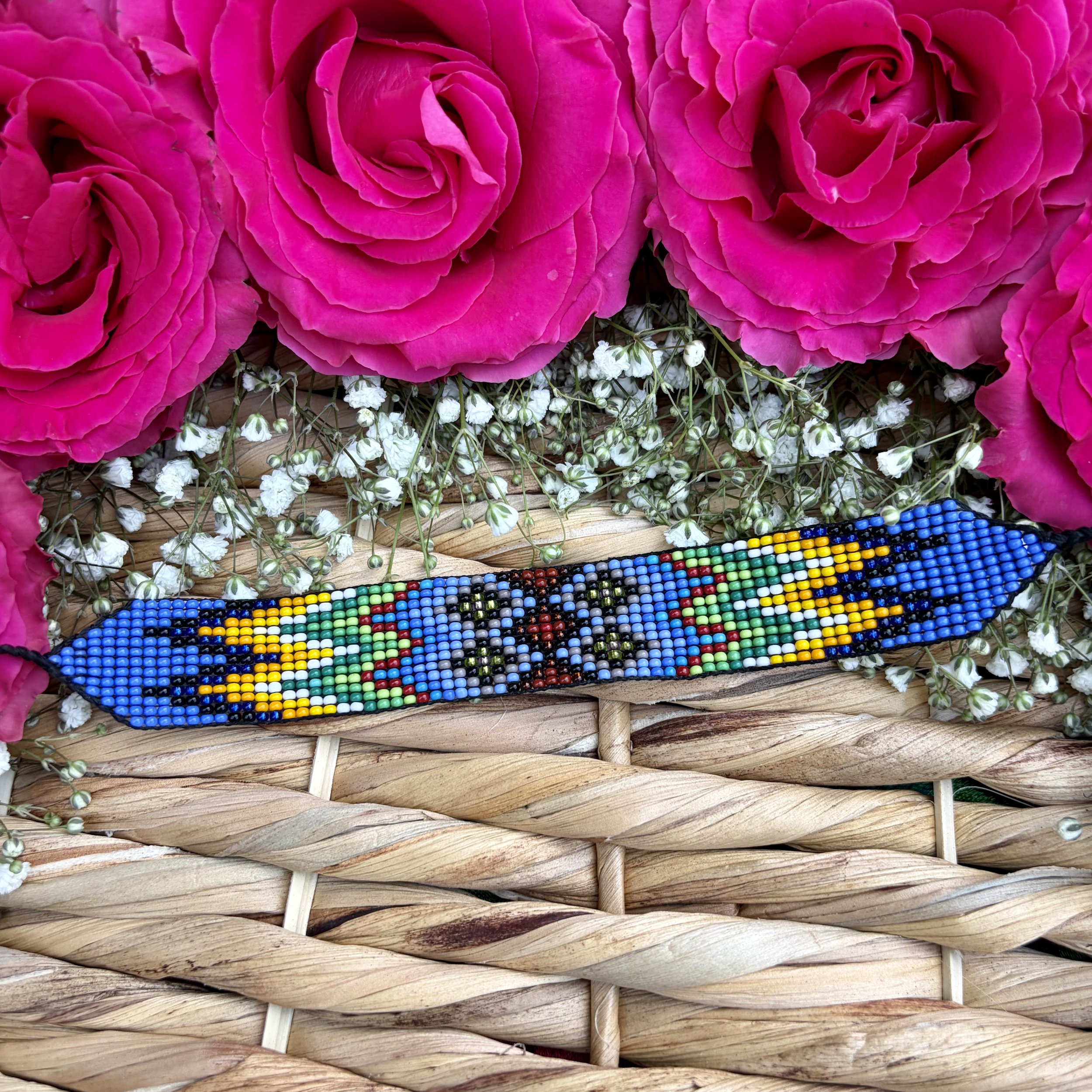 Witoto Beaded Bracelet - Mid - Blue and yellow