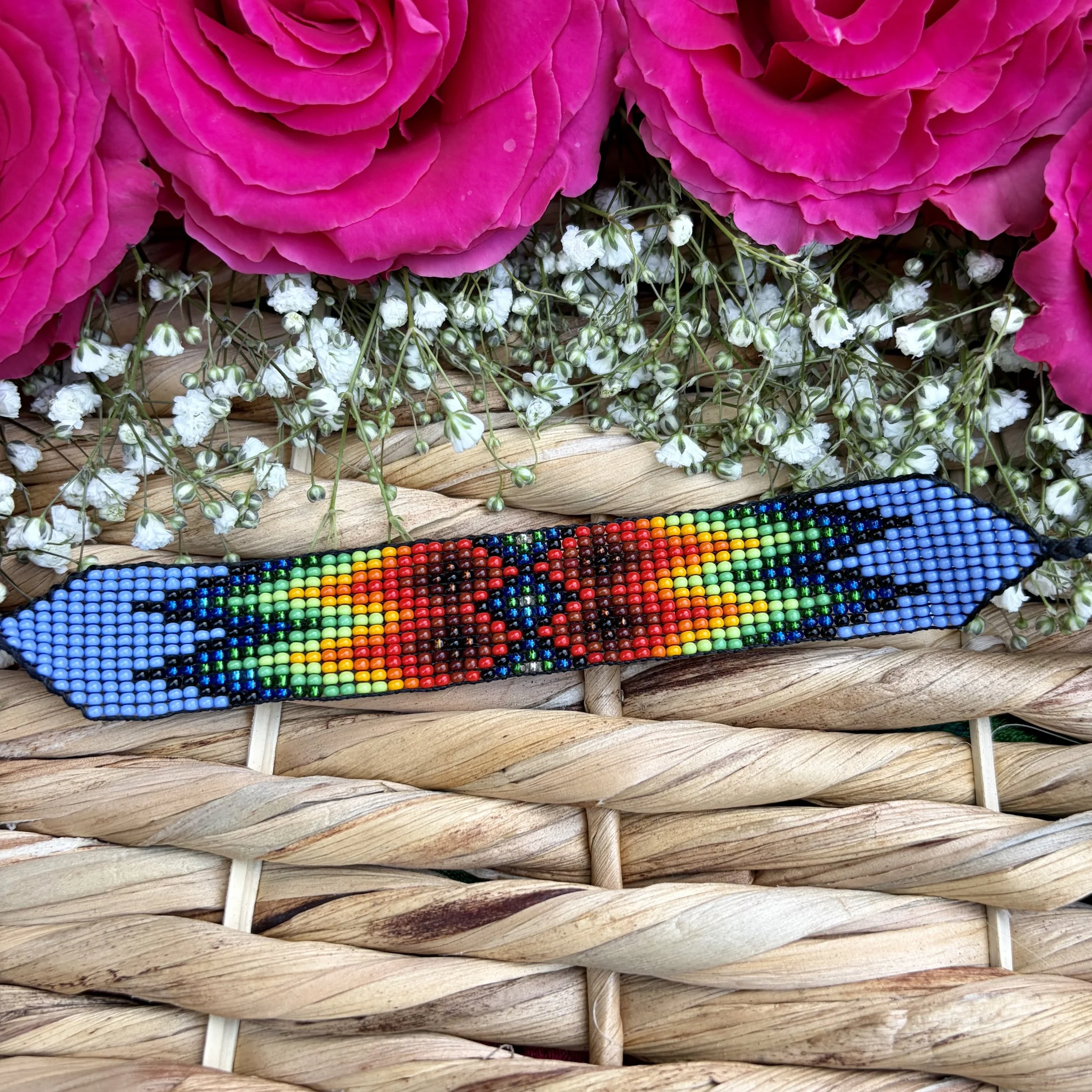 Witoto Beaded Bracelet - Mid - Red and blue