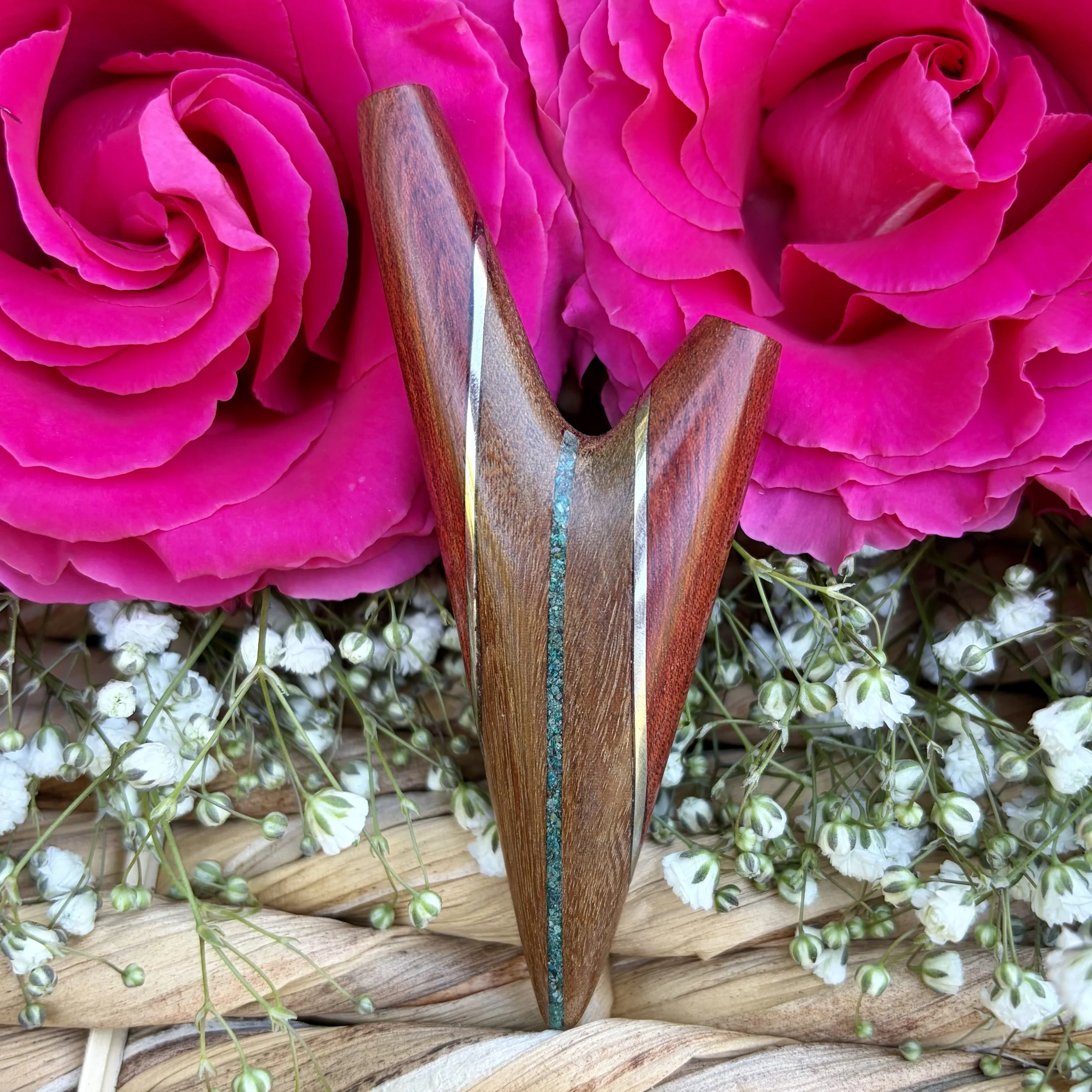 Kuripe - Silver inlay 