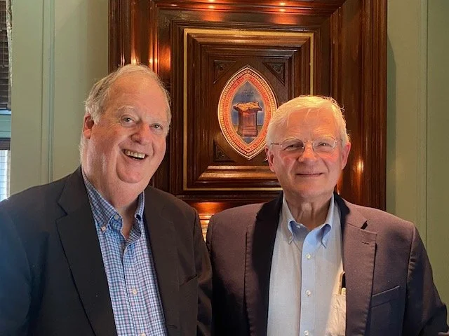 At Westminster Theological Seminary, Dr. Peter A. Lilliback, 2024, who helped us get Roy’s diary into his alma mater, Princeton Theological Seminary library.