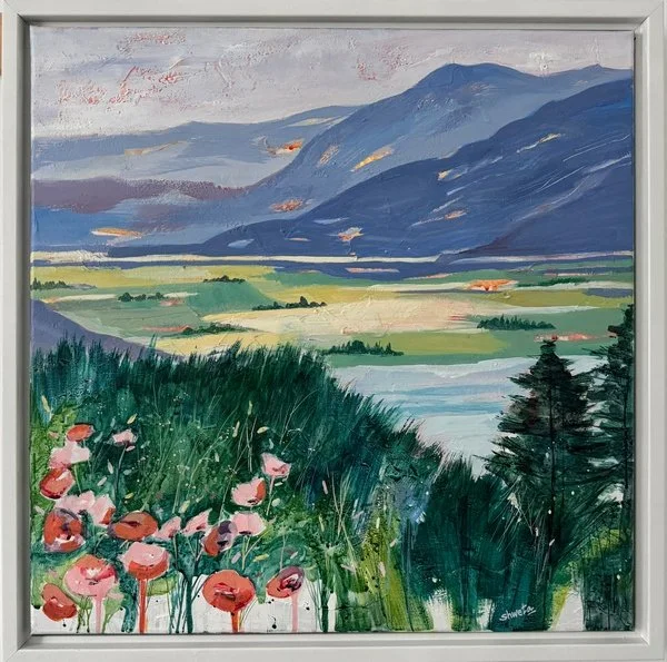 On Mountain Time 24"X24" (MTB trail, Mission, BC)